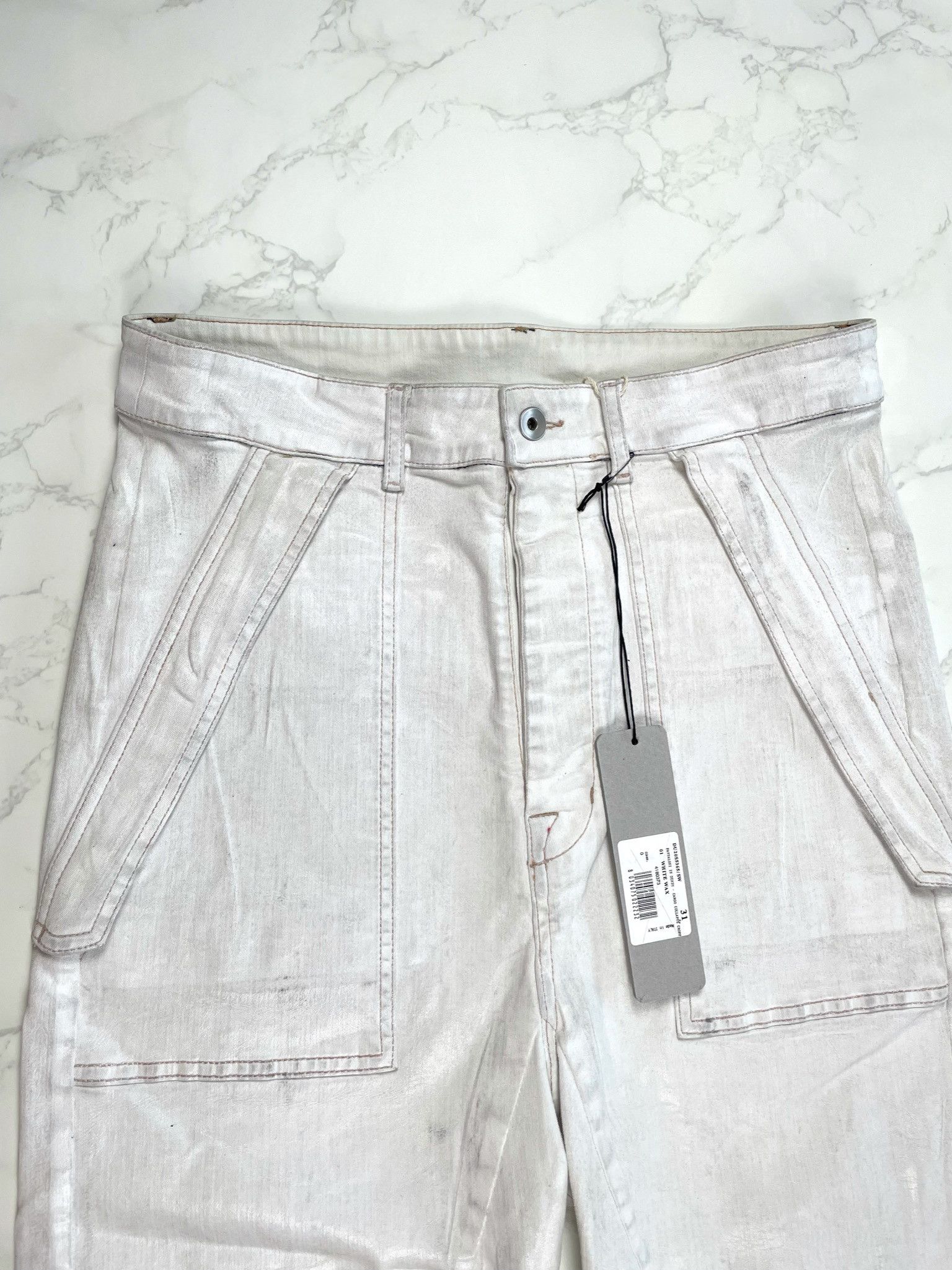 Rick Owens × Rick Owens Drkshdw 🔥65% OFF🔥 [SALE] Rick Owens Cargo Collapse Cropped Jeans Size US 31 - 11 Thumbnail