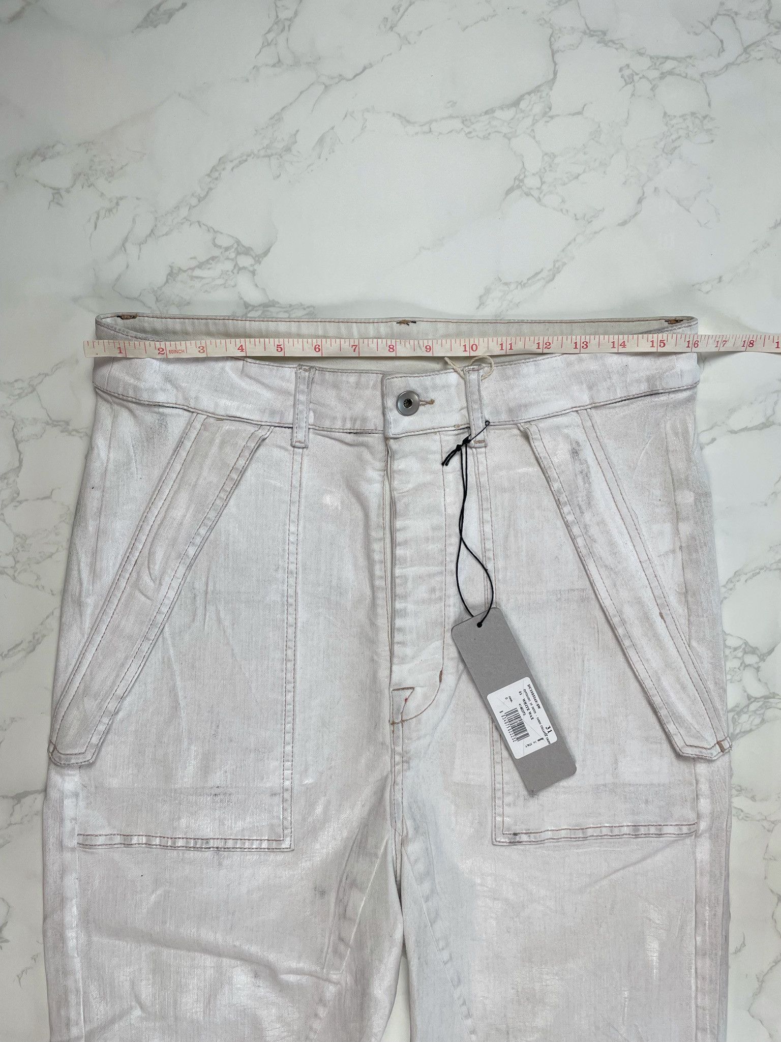 Rick Owens × Rick Owens Drkshdw 🔥65% OFF🔥 [SALE] Rick Owens Cargo Collapse Cropped Jeans Size US 31 - 6 Thumbnail