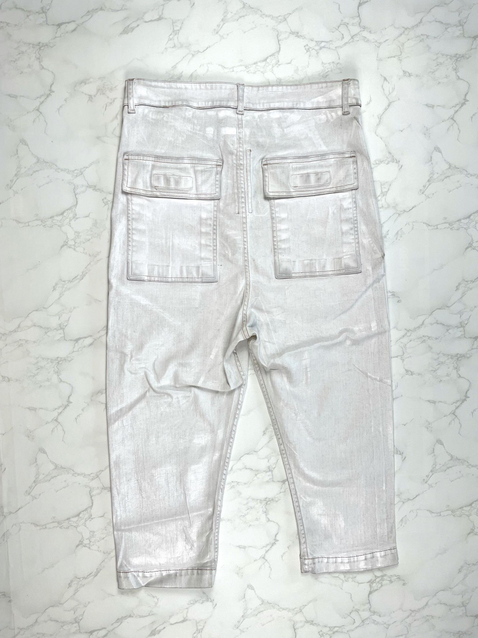 Rick Owens × Rick Owens Drkshdw 🔥65% OFF🔥 [SALE] Rick Owens Cargo Collapse Cropped Jeans Size US 31 - 16 Thumbnail