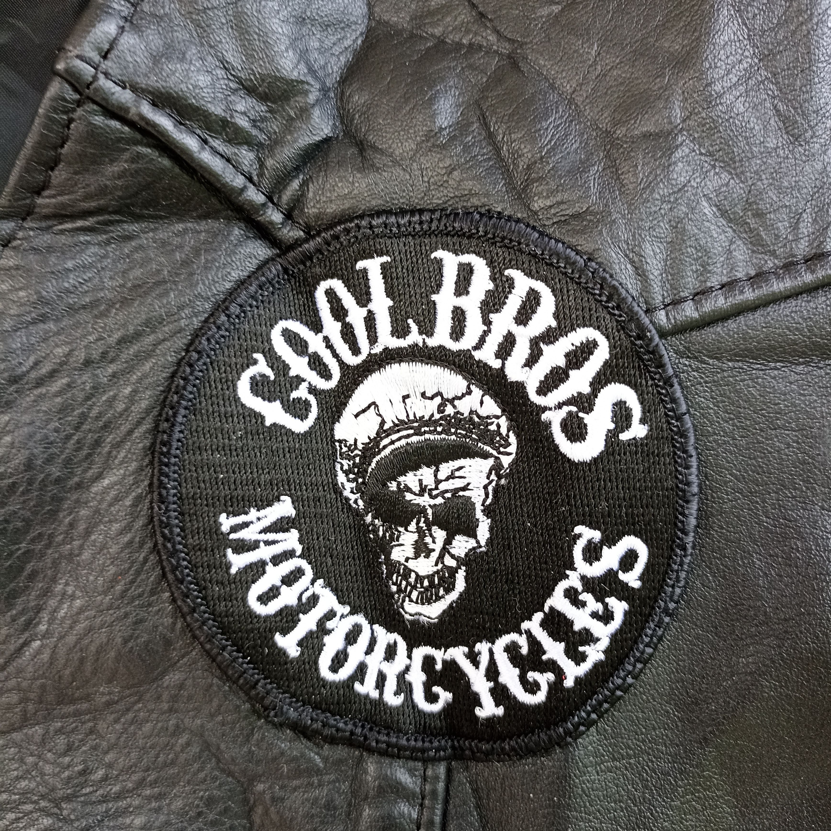 Leather CoolBros Motorcycle Skull Leather Black Vest Size US L / EU 52-54 / 3 - 10 Thumbnail