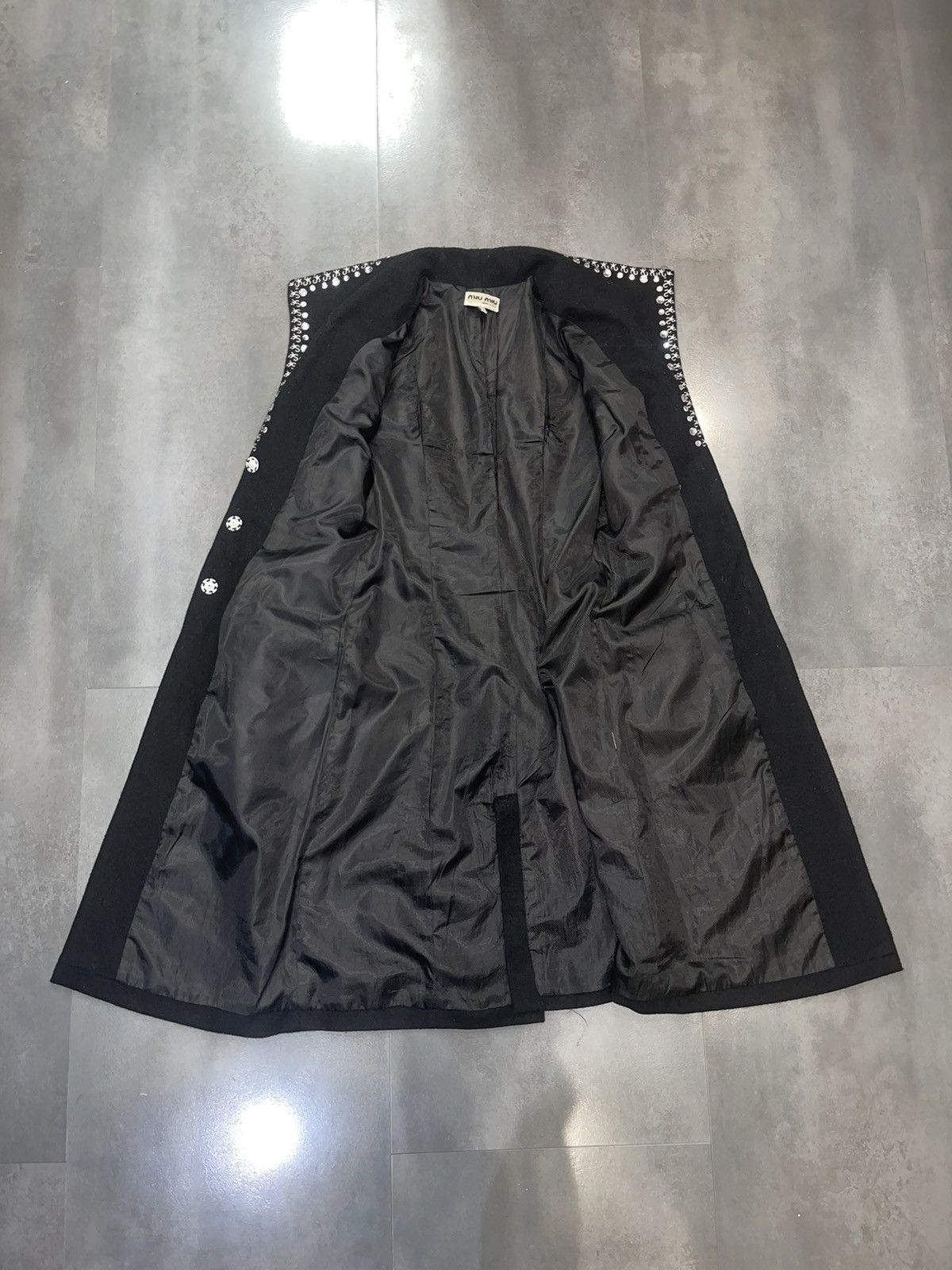 Miu Miu Miu Miu Crystal Embroidered Vintage Long Coat Size XS / US 0-2 / IT 36-38 - 7 Thumbnail