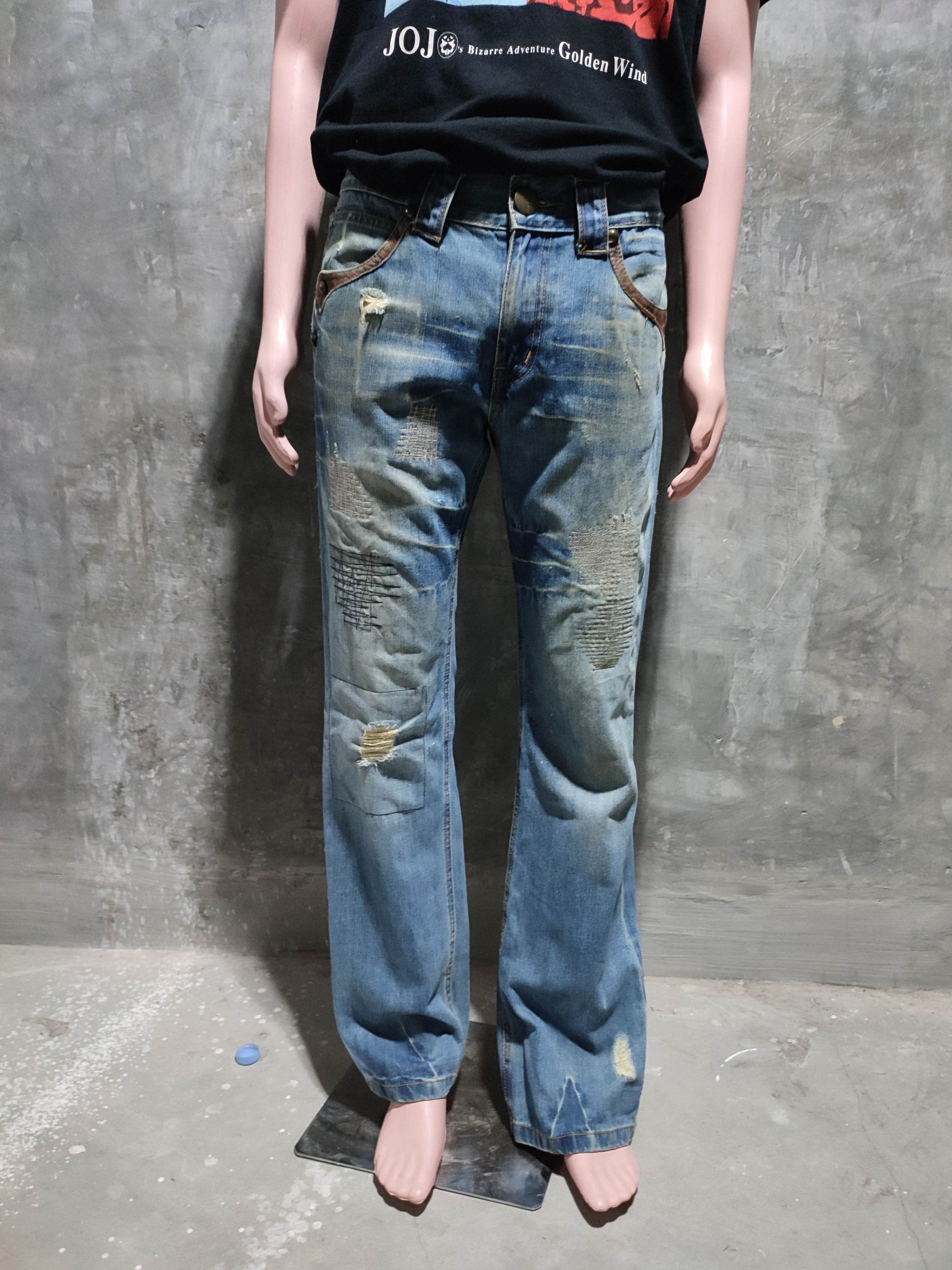 Japanese Brand 🔥Big Train Japanese Distressed Bootcut/ Flared Denim Size US 34 / EU 50 - 1 Thumbnail
