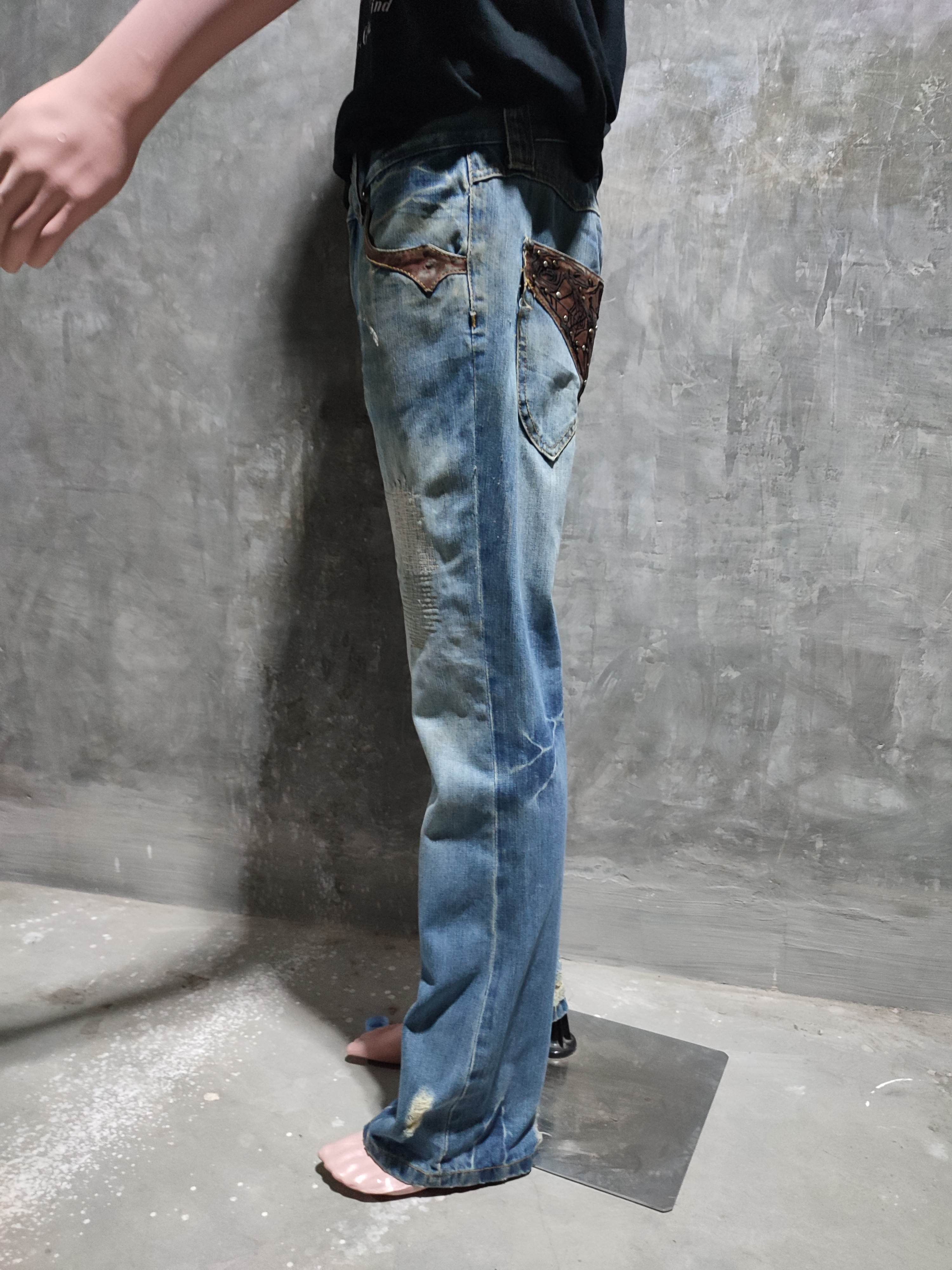 Japanese Brand 🔥Big Train Japanese Distressed Bootcut/ Flared Denim Size US 34 / EU 50 - 3 Thumbnail