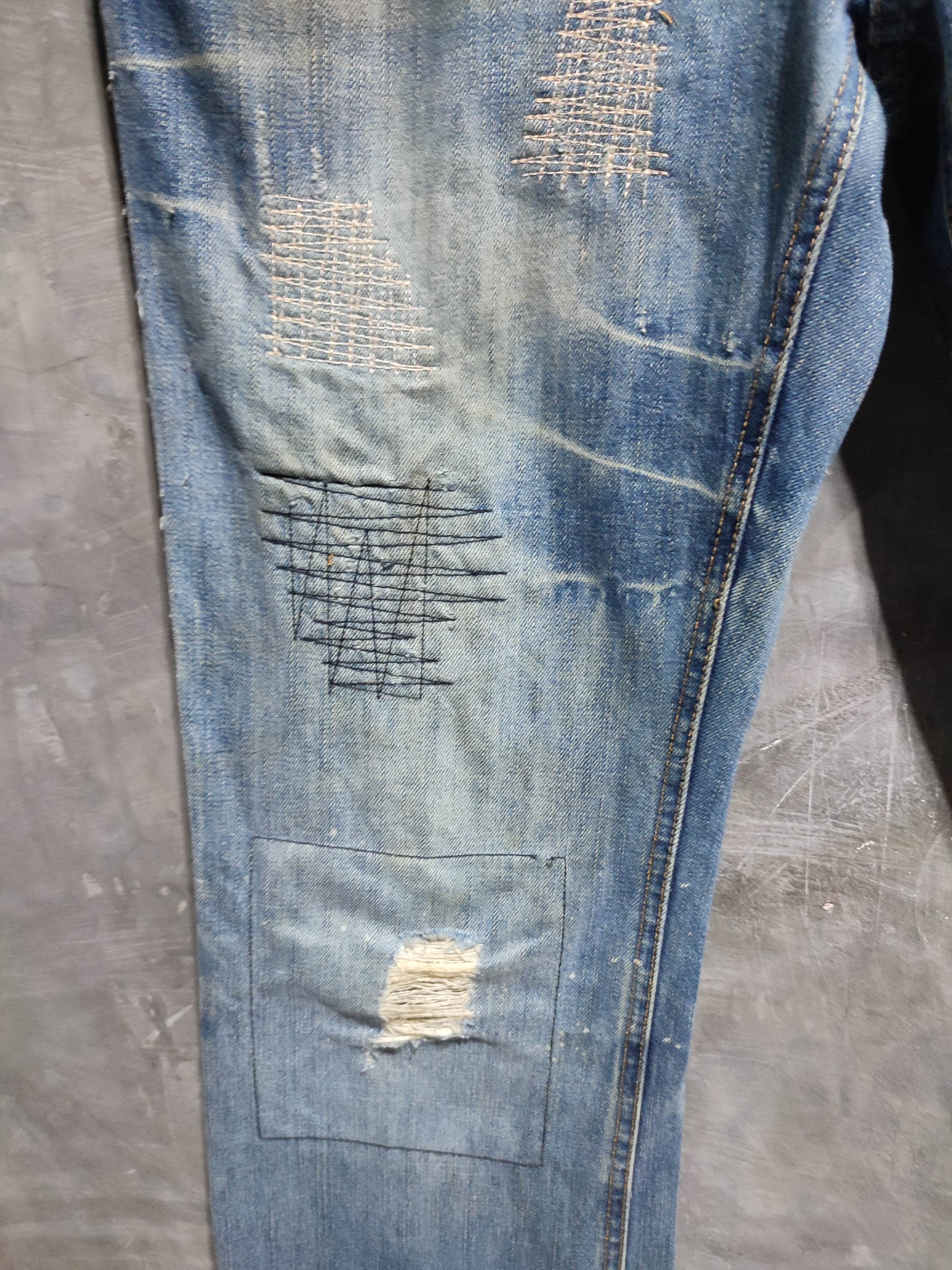 Japanese Brand 🔥Big Train Japanese Distressed Bootcut/ Flared Denim Size US 34 / EU 50 - 11 Thumbnail