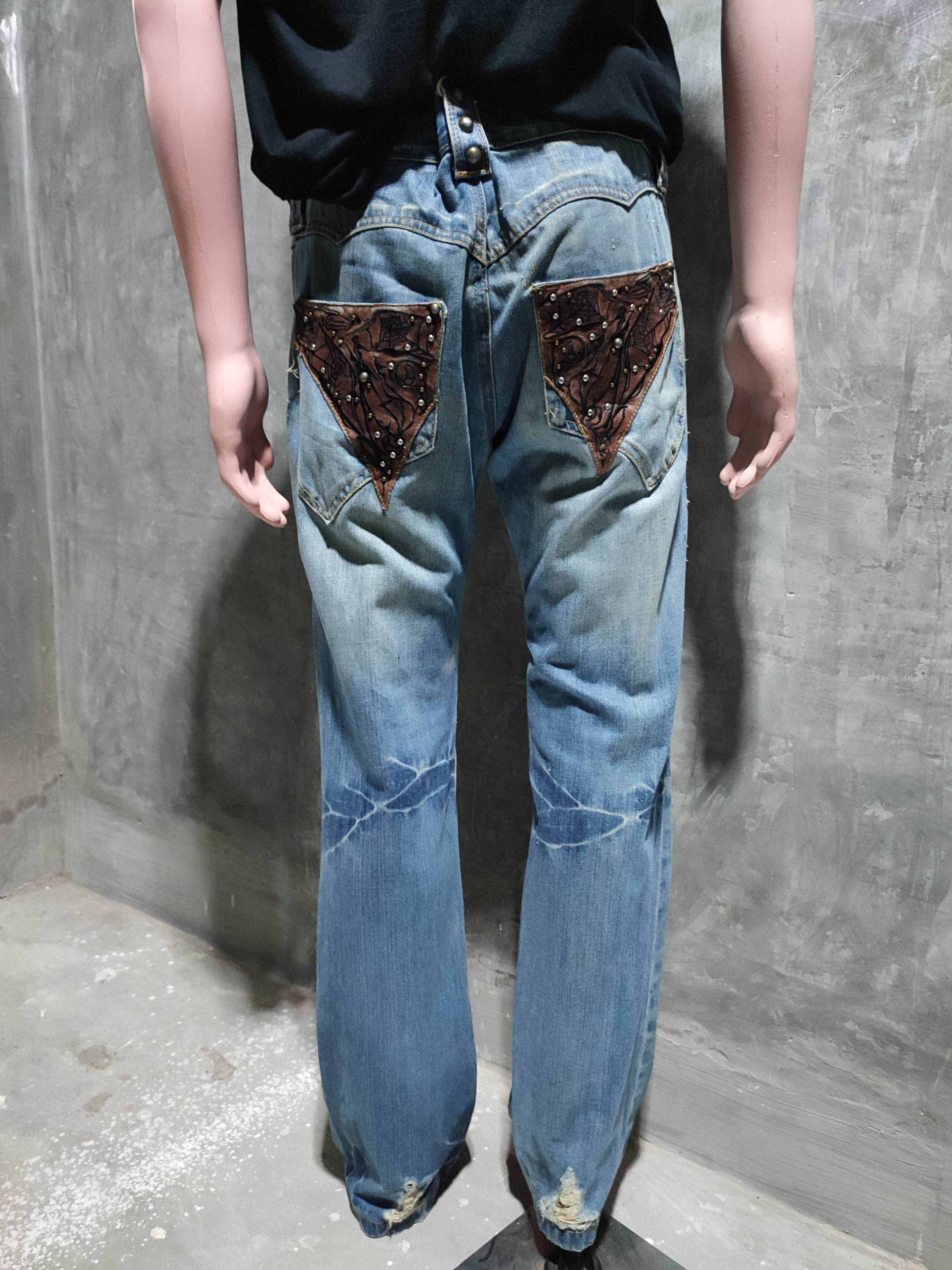 Japanese Brand 🔥Big Train Japanese Distressed Bootcut/ Flared Denim Size US 34 / EU 50 - 4 Thumbnail