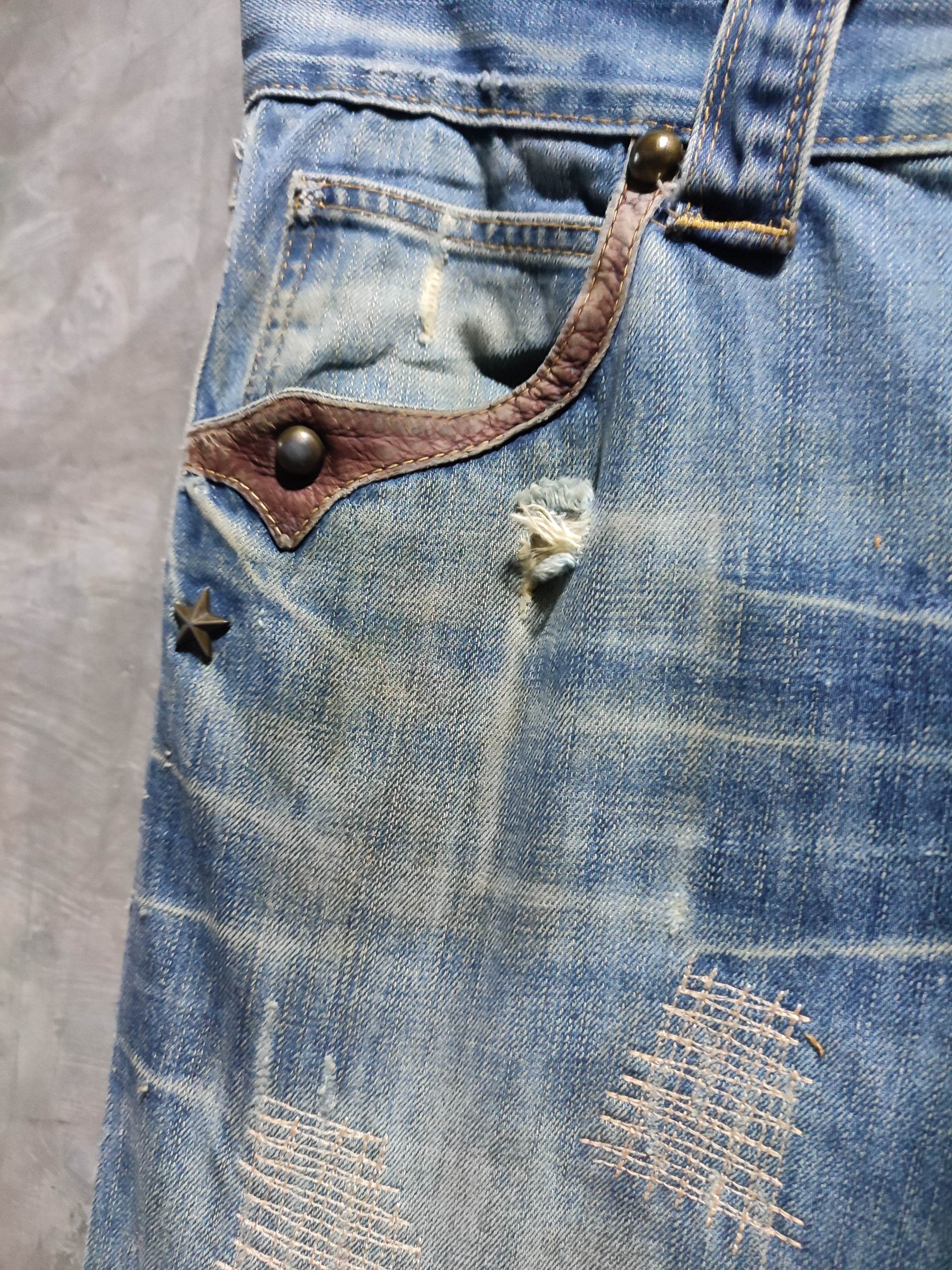 Japanese Brand 🔥Big Train Japanese Distressed Bootcut/ Flared Denim Size US 34 / EU 50 - 10 Thumbnail
