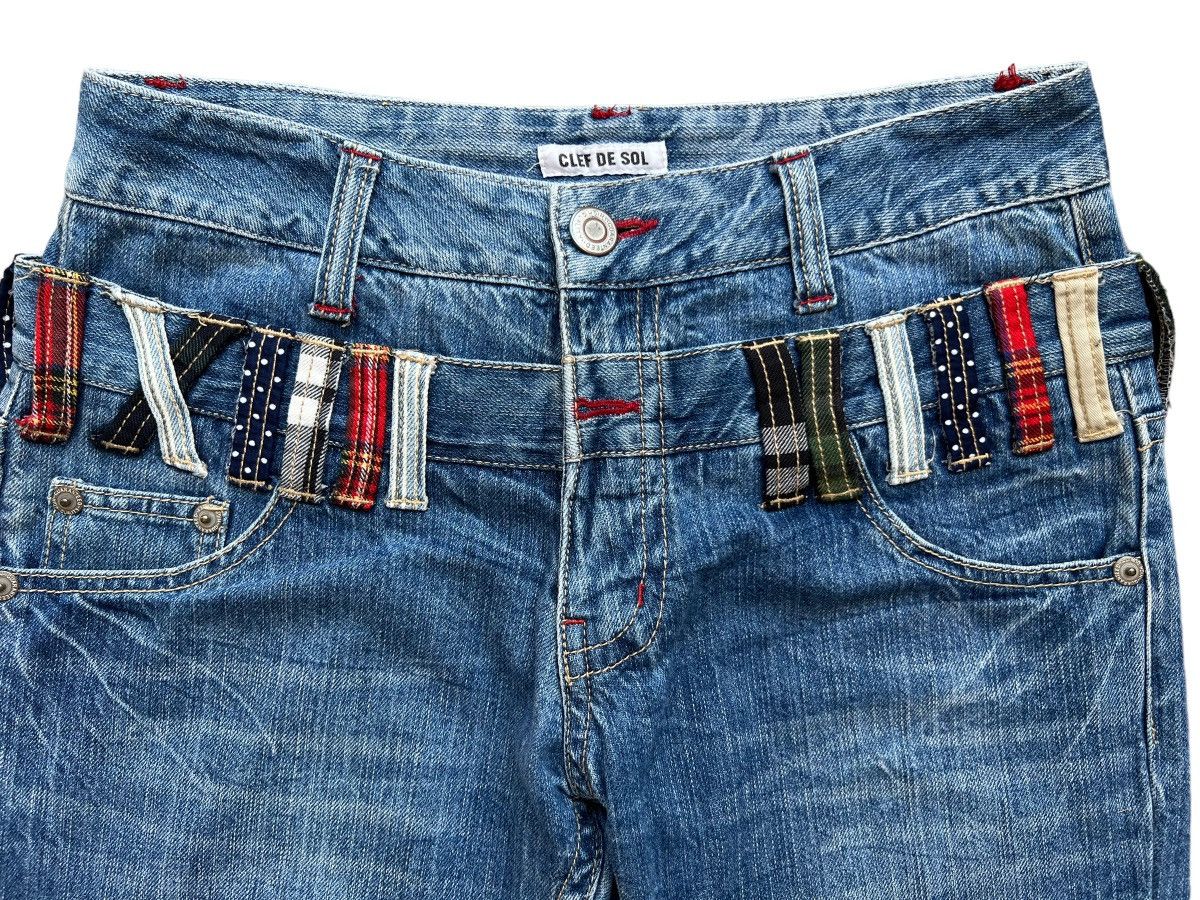 Japanese Brand Clef De Sol Japan Double Waist Faded Distressed Jeans Size US 30 / EU 46 - 6 Thumbnail