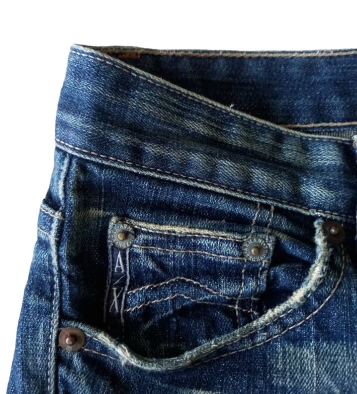Armani Exchange A|X Armani Exchange Distressed Flared Denim Size 31" - 8 Thumbnail