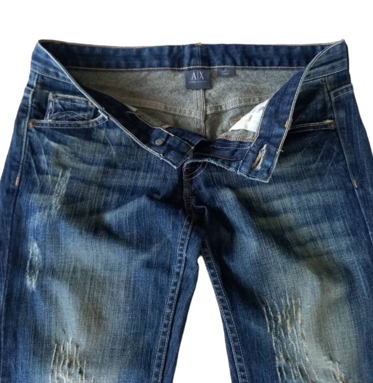 Armani Exchange A|X Armani Exchange Distressed Flared Denim Size 31" - 7 Thumbnail