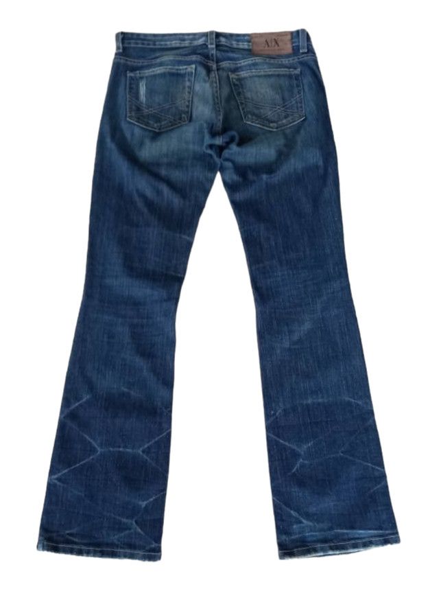 Armani Exchange A|X Armani Exchange Distressed Flared Denim Size 31" - 4 Thumbnail
