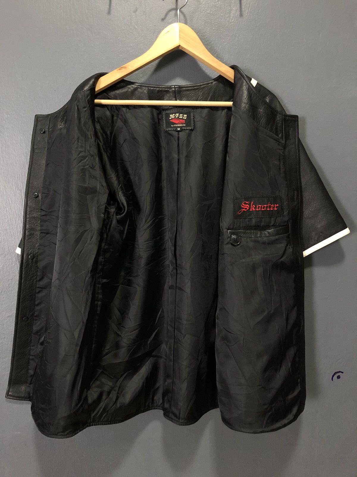 Japanese Brand × Vintage VINTAGE MFSB by FARMERS CO LEATHER SKOOTER JACKET Size US M / EU 48-50 / 2 - 6 Thumbnail