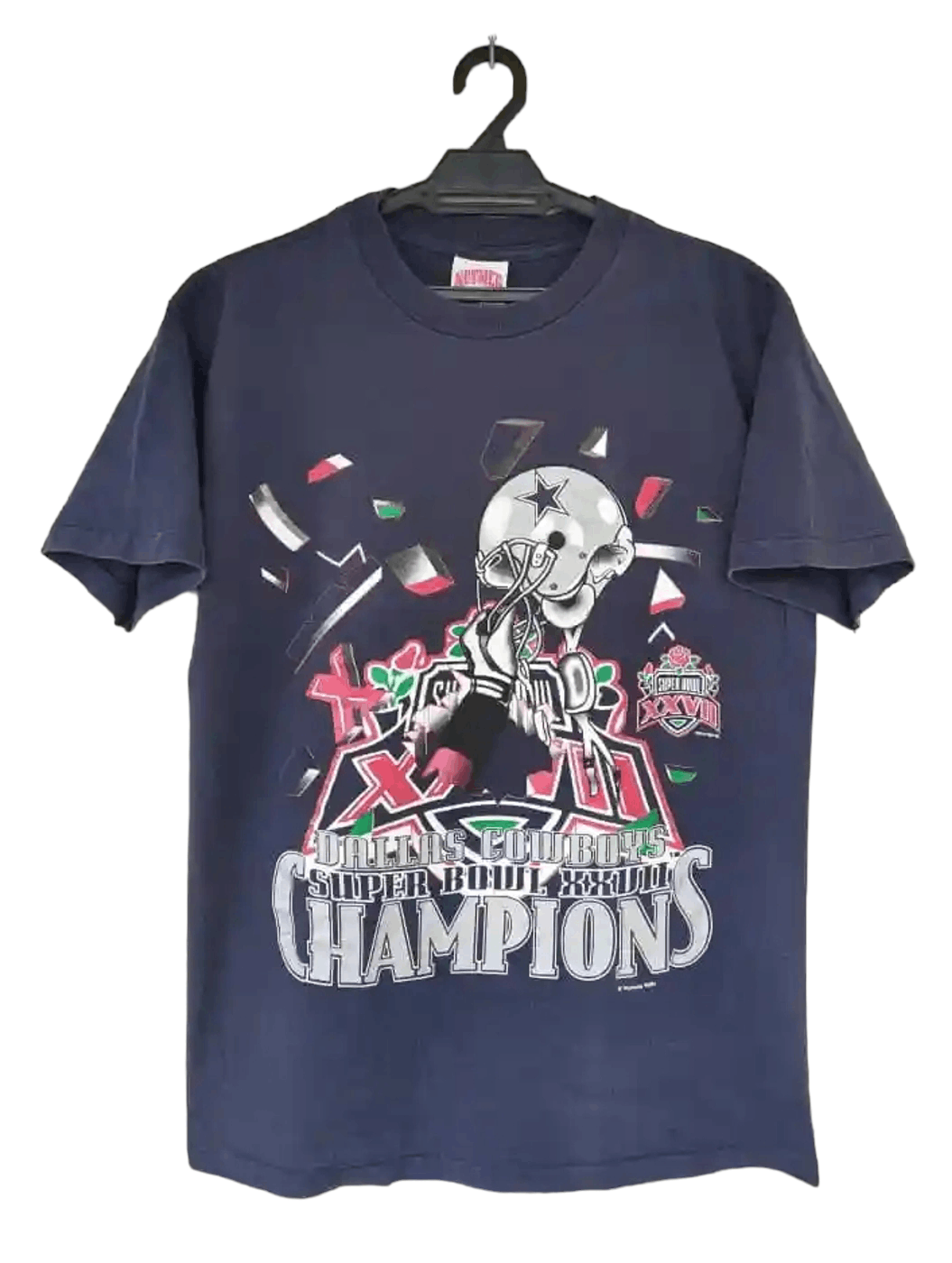 image of Nfl x Nutmeg Mills 1992 Dallas Cowboys Superbowl Xxvii Champion in Black, Men's (Size Medium)