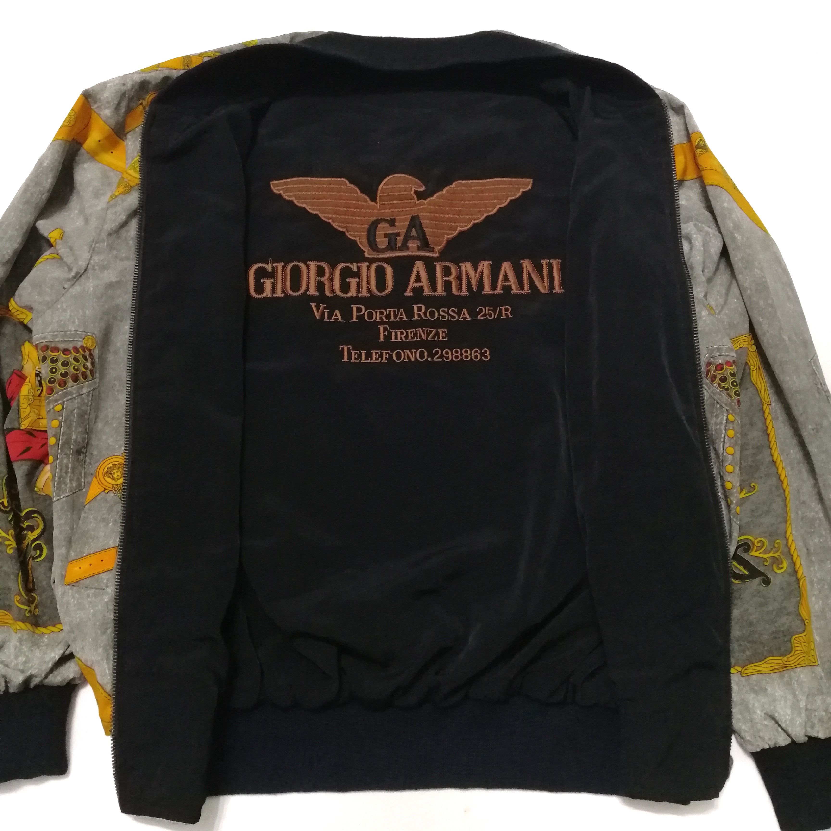 Giorgio Armani vintage 90s Giorgio Armani reversible baroque bomber jacket Size US M / EU 48-50 / 2 - 6 Thumbnail