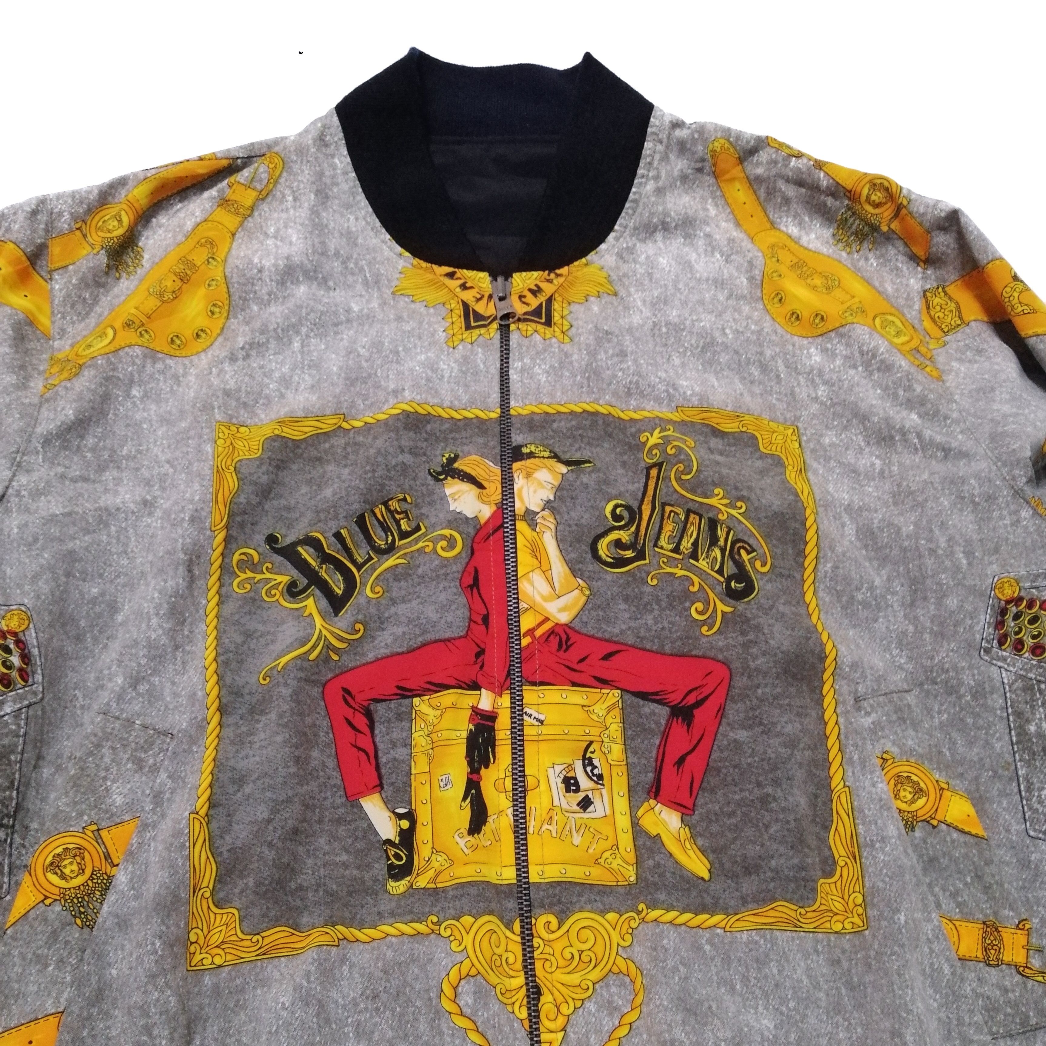 Giorgio Armani vintage 90s Giorgio Armani reversible baroque bomber jacket Size US M / EU 48-50 / 2 - 2 Thumbnail