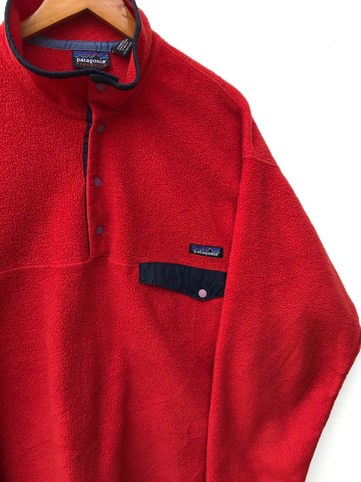 Patagonia Patagonia Synchilla Snap t Orange Fleece Jacket Size US XL / EU 56 / 4 - 4 Thumbnail
