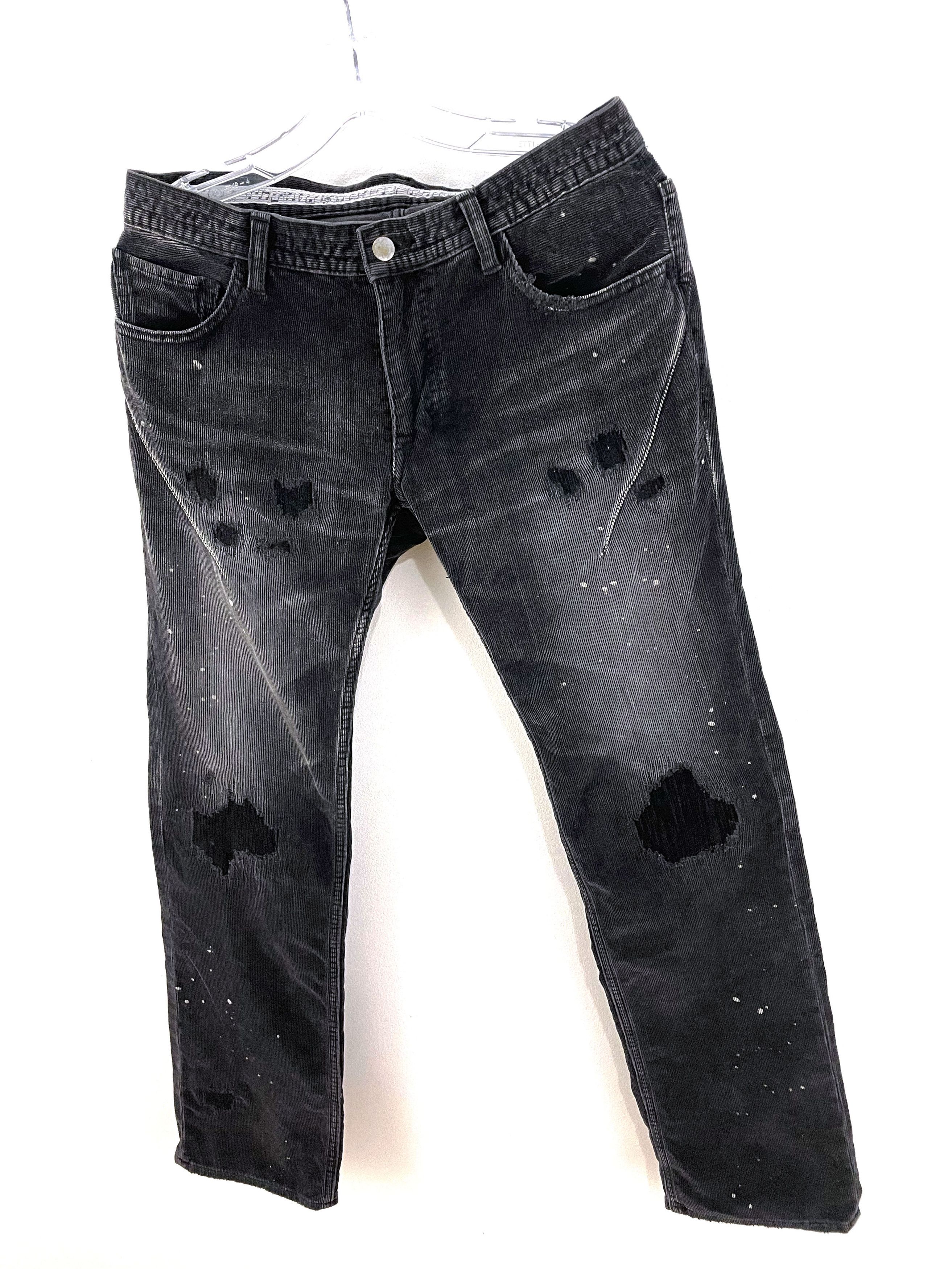 Number (N)ine Distressed Corduroy Pants Size US 30 / EU 46 - 2 Thumbnail