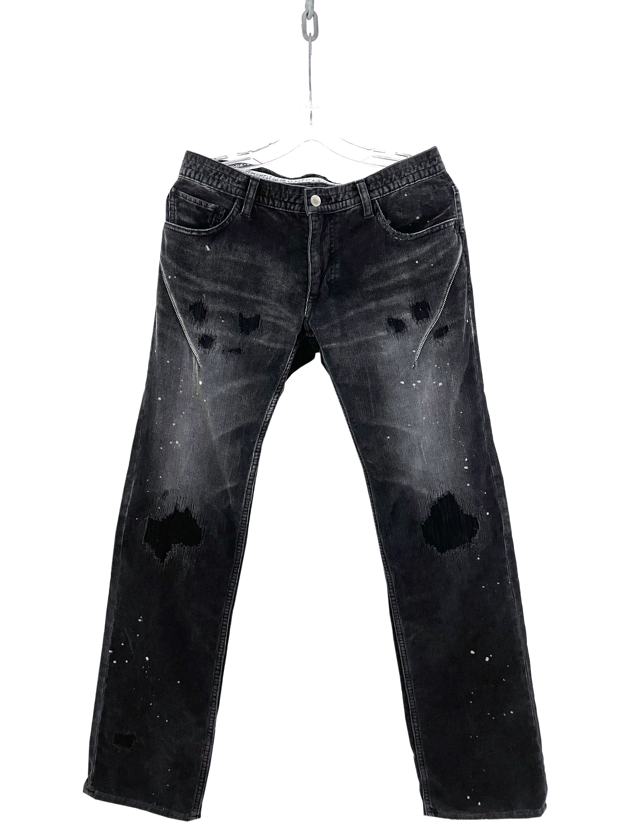 Number (N)ine Distressed Corduroy Pants Size US 30 / EU 46 - 1 Thumbnail