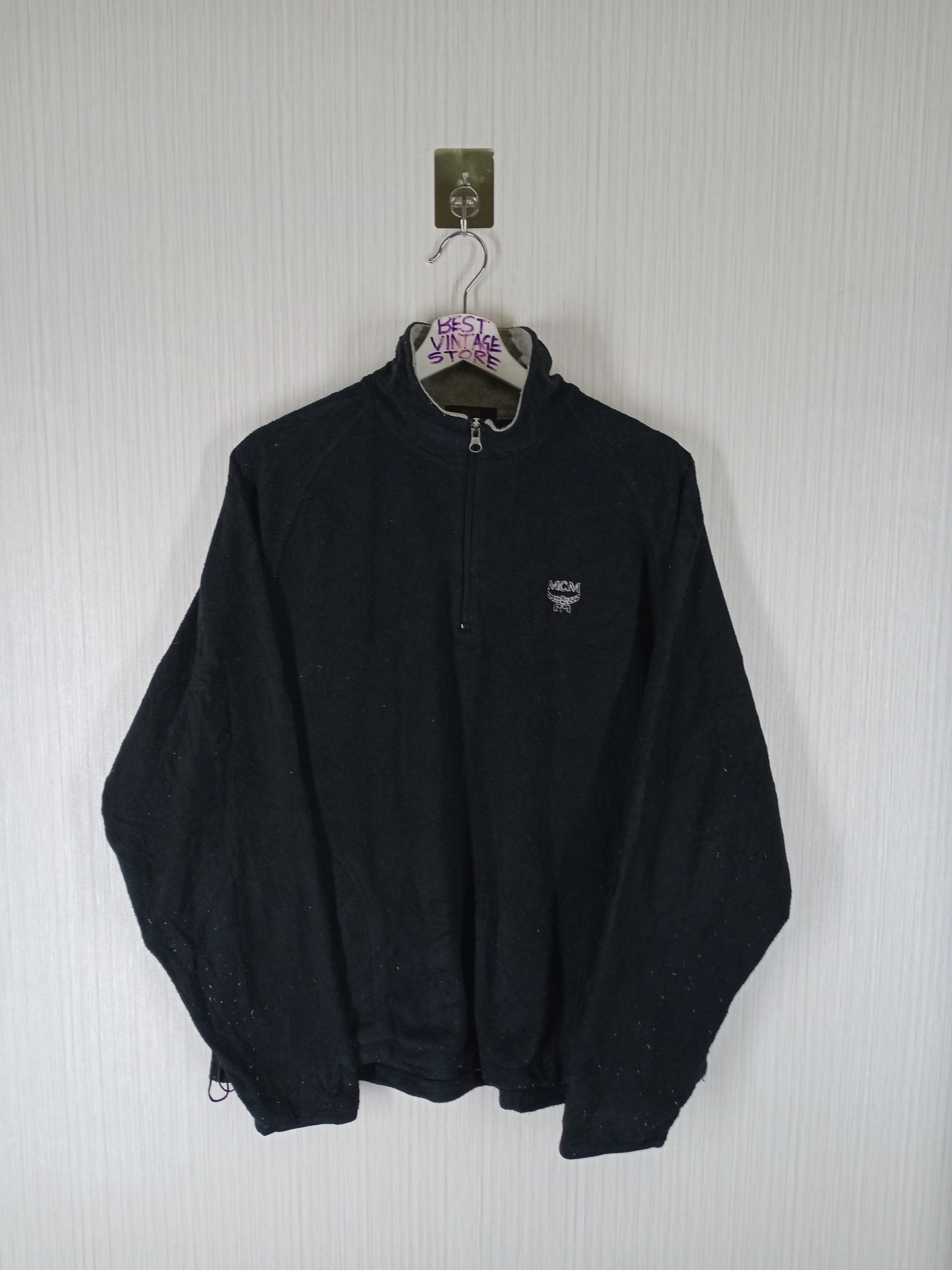 MCM Vintage MCM Legere Fleece Half Zipper Sweatshirt Size US L / EU 52-54 / 3 - 2 Thumbnail