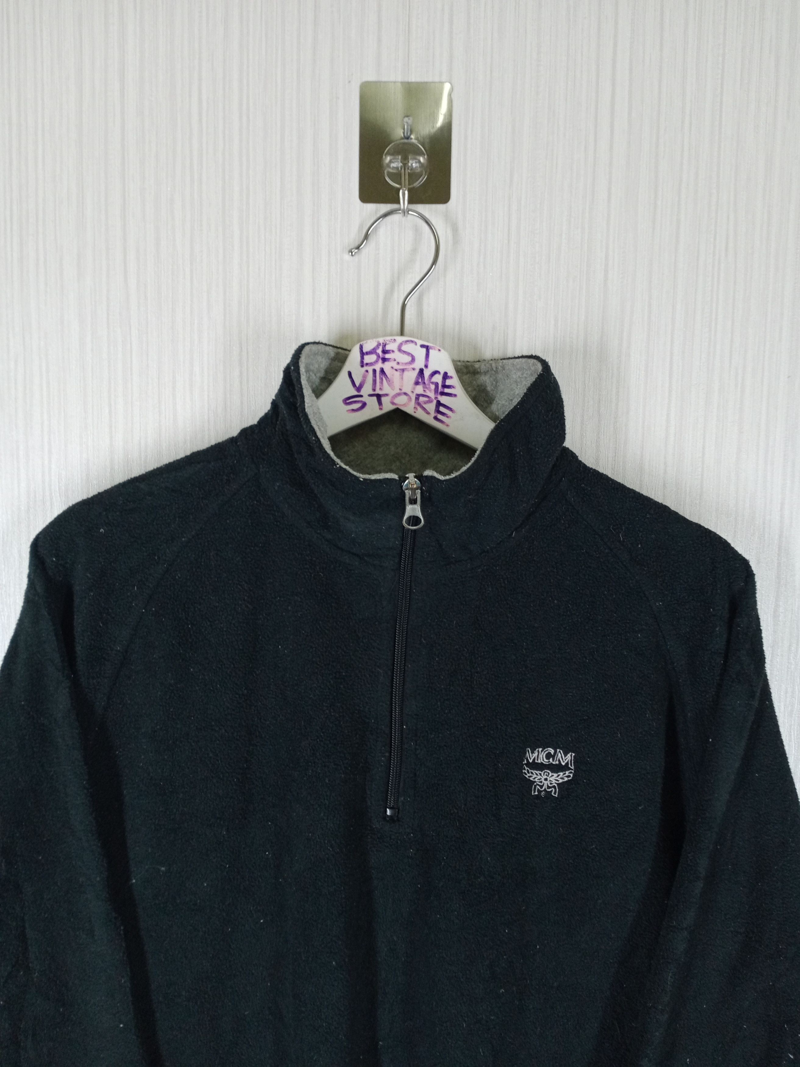 MCM Vintage MCM Legere Fleece Half Zipper Sweatshirt Size US L / EU 52-54 / 3 - 1 Thumbnail