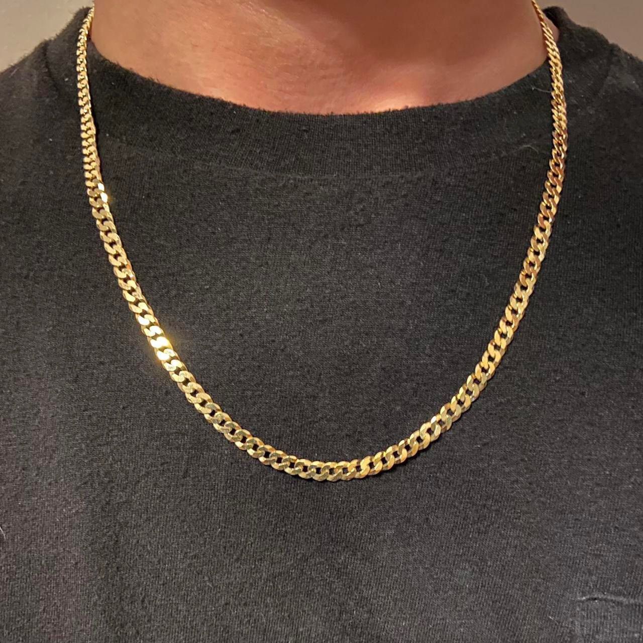 Other Gold Chain 14k Gold Vermeil Cuban Chain 20in 4mm Size ONE SIZE - 1 Thumbnail