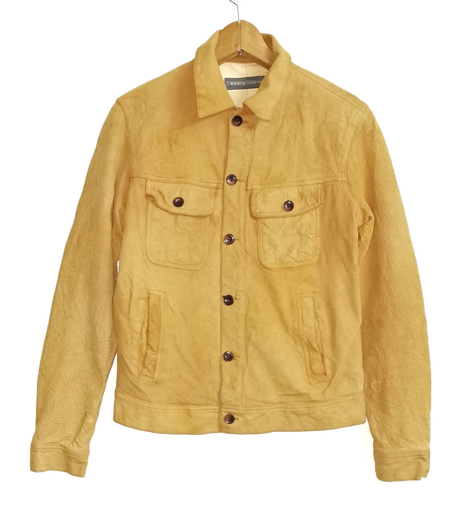 Japanese Brand Journal Standard Sheep Skin Suede Leather Jacket Size US S / EU 44-46 / 1 - 1 Thumbnail