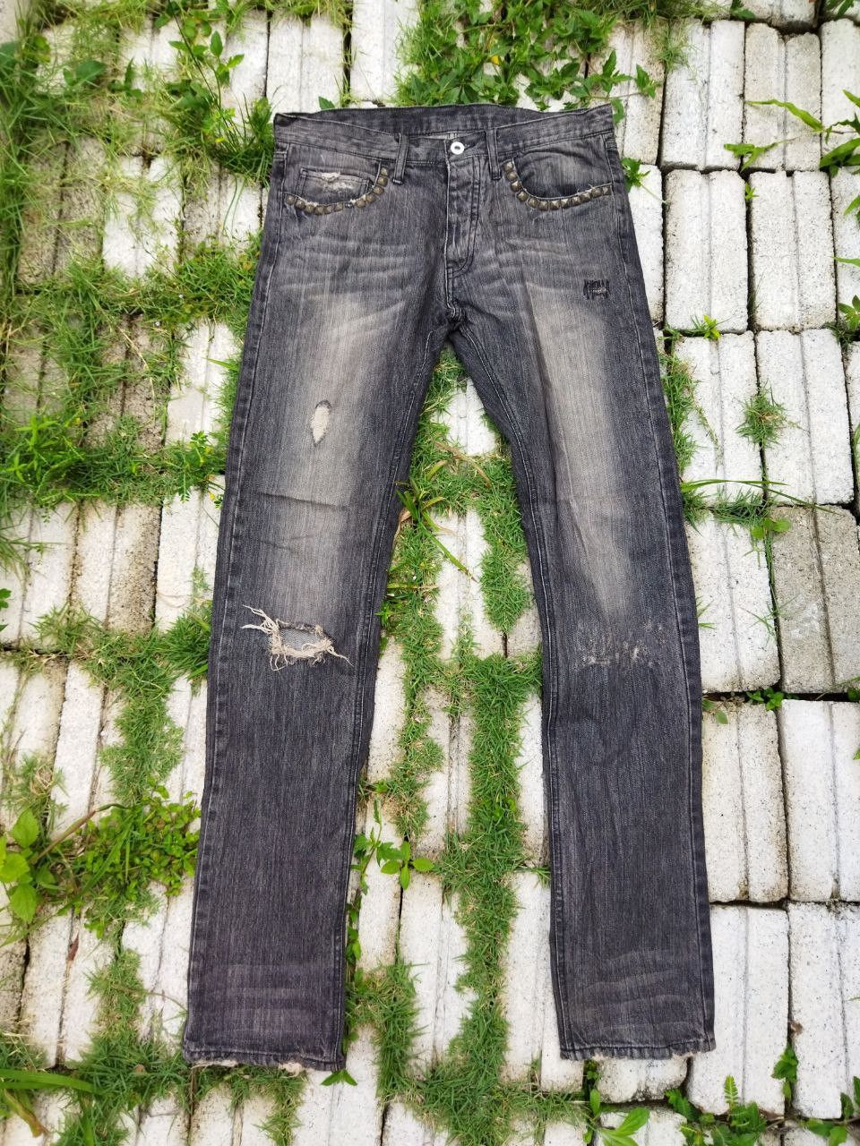 Japanese Brand Edge Rupert Japan Rivet Distressed Jeans Size US 34 / EU 50 - 1 Thumbnail