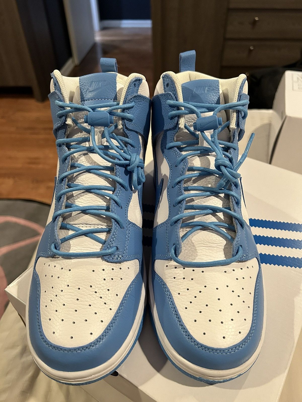 Jordan Brand × Nike Dunk High🔥 toggle laces 🔥embroidered heel tan Size US 10 / EU 43 - 4 Thumbnail