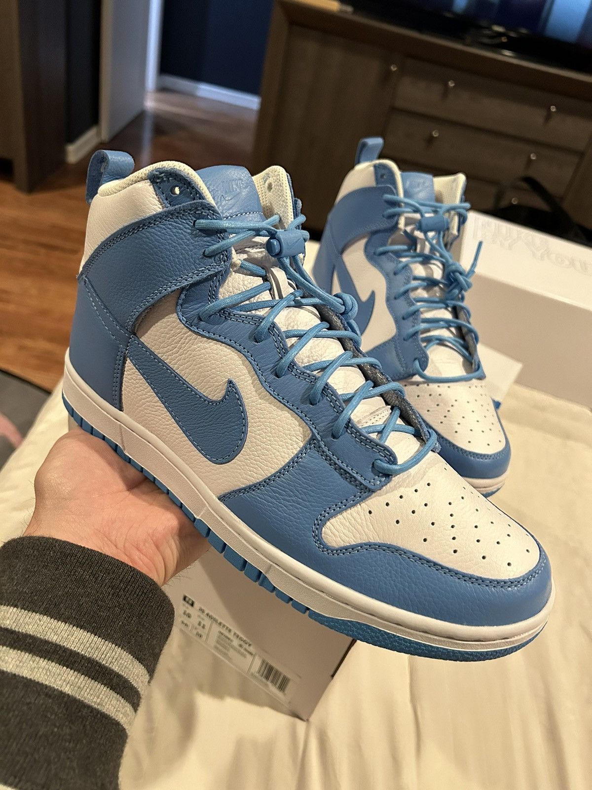 Jordan Brand × Nike Dunk High🔥 toggle laces 🔥embroidered heel tan Size US 10 / EU 43 - 2 Thumbnail