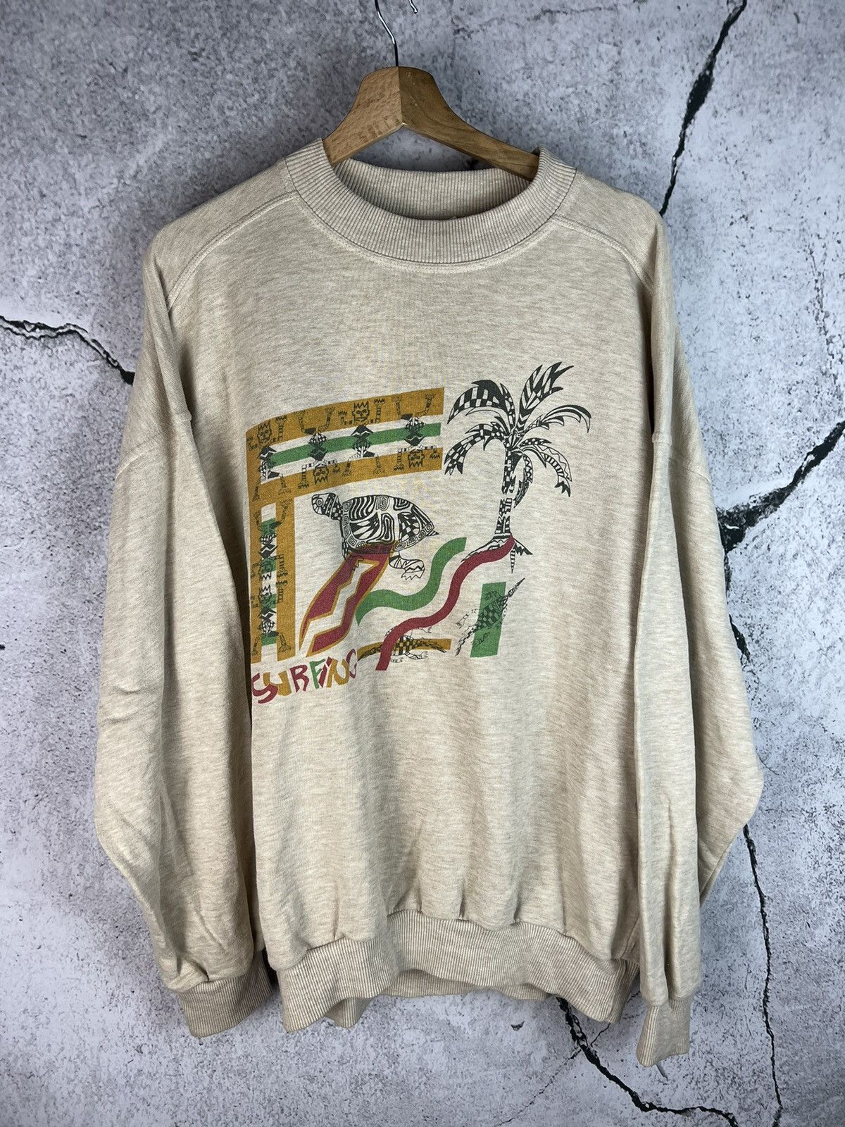 Vintage Vintage 90s Surfing sweatshirt Hawaii style Size US L / EU 52-54 / 3 - 1 Thumbnail