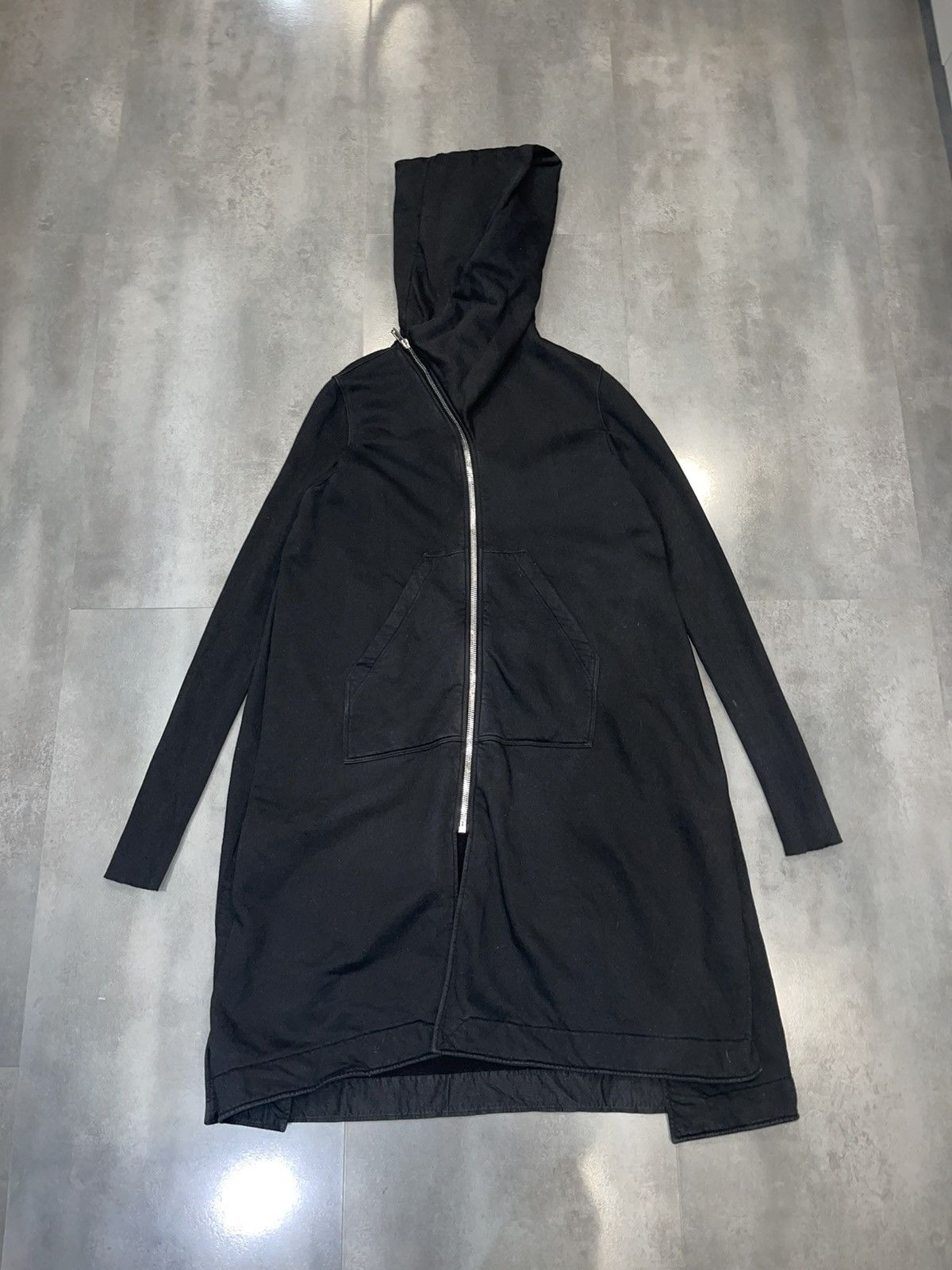 Rick Owens Rick Owens Mountain Black Long Zipped Hoodie Size M / US 6-8 / IT 42-44 - 1 Thumbnail