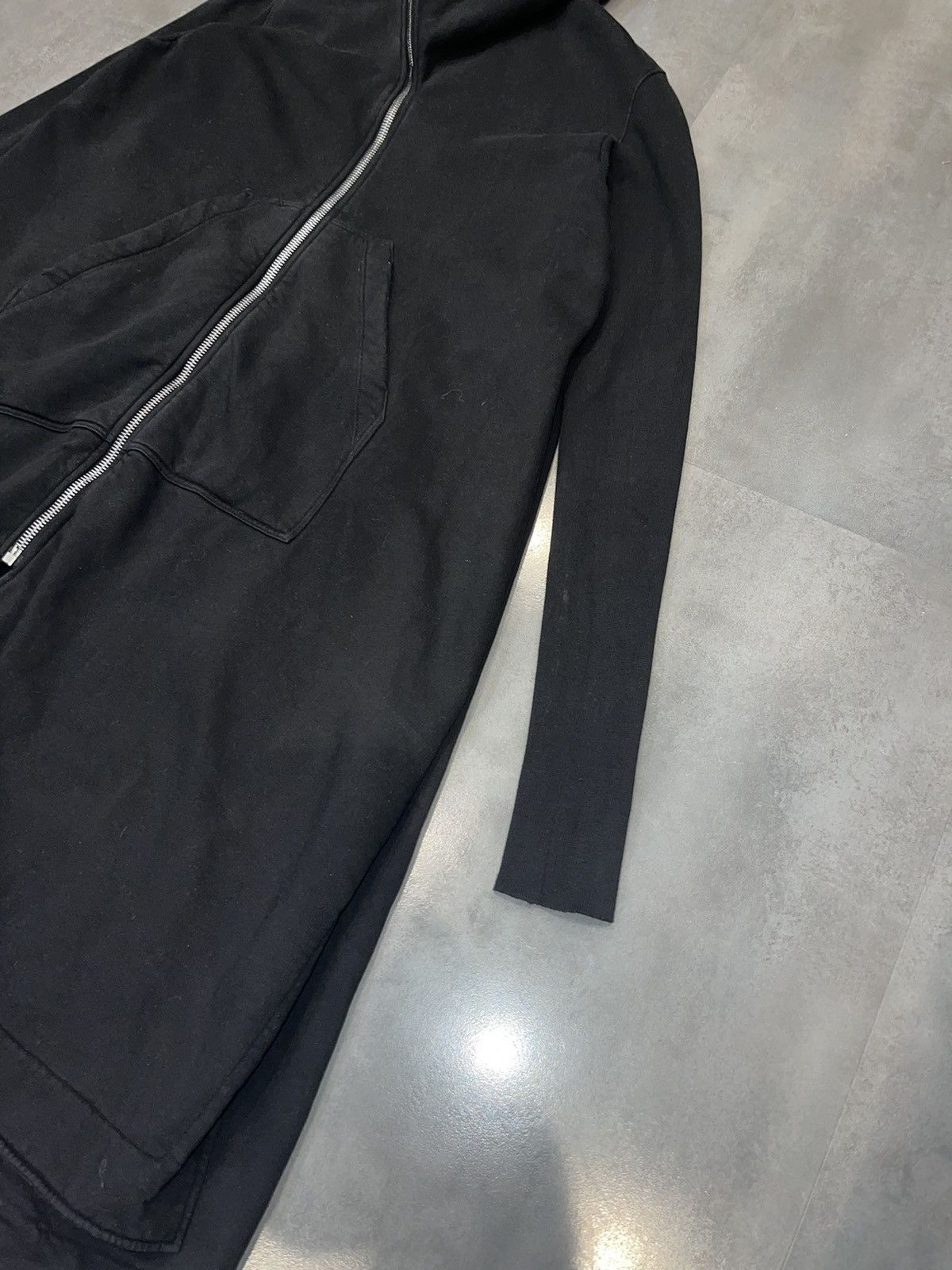 Rick Owens Rick Owens Mountain Black Long Zipped Hoodie Size M / US 6-8 / IT 42-44 - 2 Thumbnail