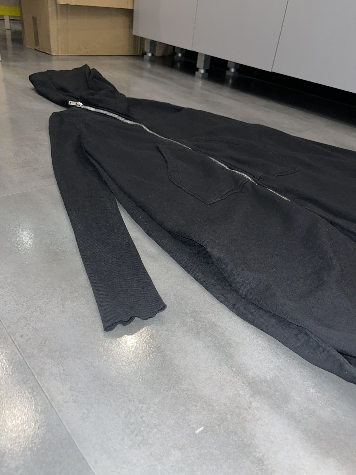 Rick Owens Rick Owens Mountain Black Long Zipped Hoodie Size M / US 6-8 / IT 42-44 - 3 Thumbnail