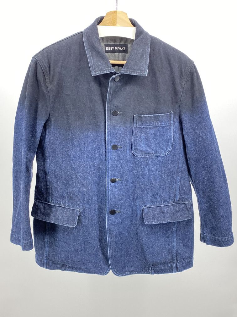 Issey Miyake Gradient Denim Chore Coat Size US S / EU 44-46 / 1 - 1 Thumbnail