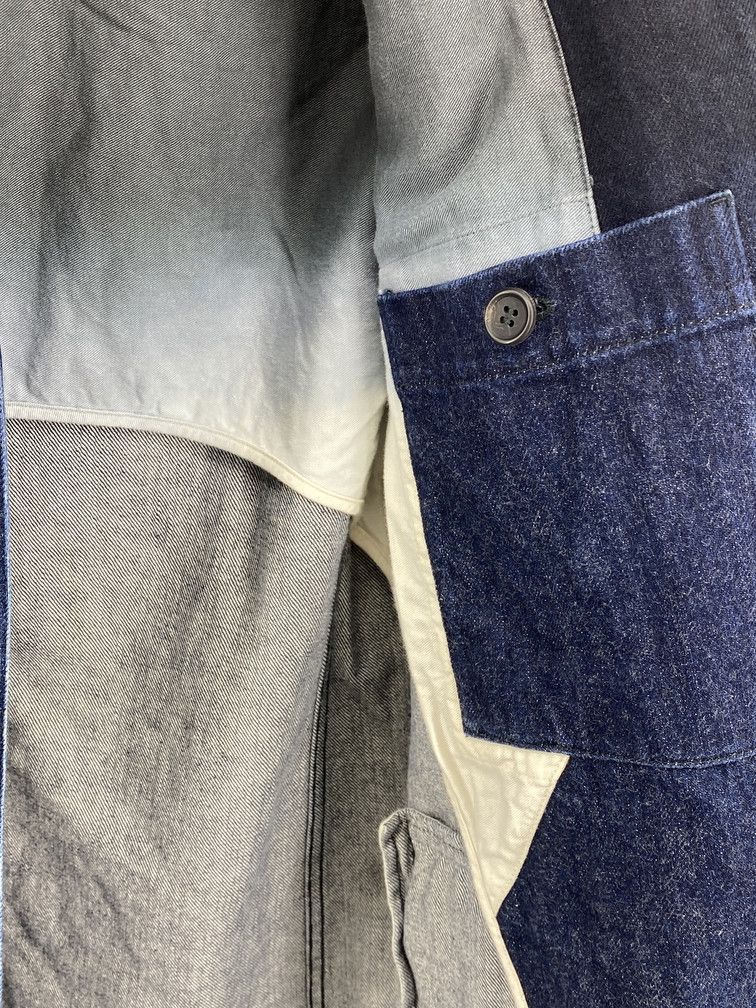 Issey Miyake Gradient Denim Chore Coat Size US S / EU 44-46 / 1 - 5 Thumbnail