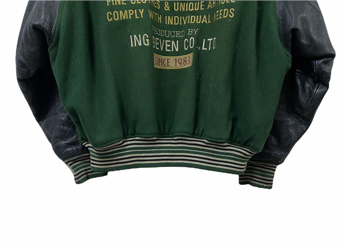 Vintage Vtg🔥Posh Boy Embroidery Patch Varsity Sleeve Leather Jacket Size US L / EU 52-54 / 3 - 6 Thumbnail