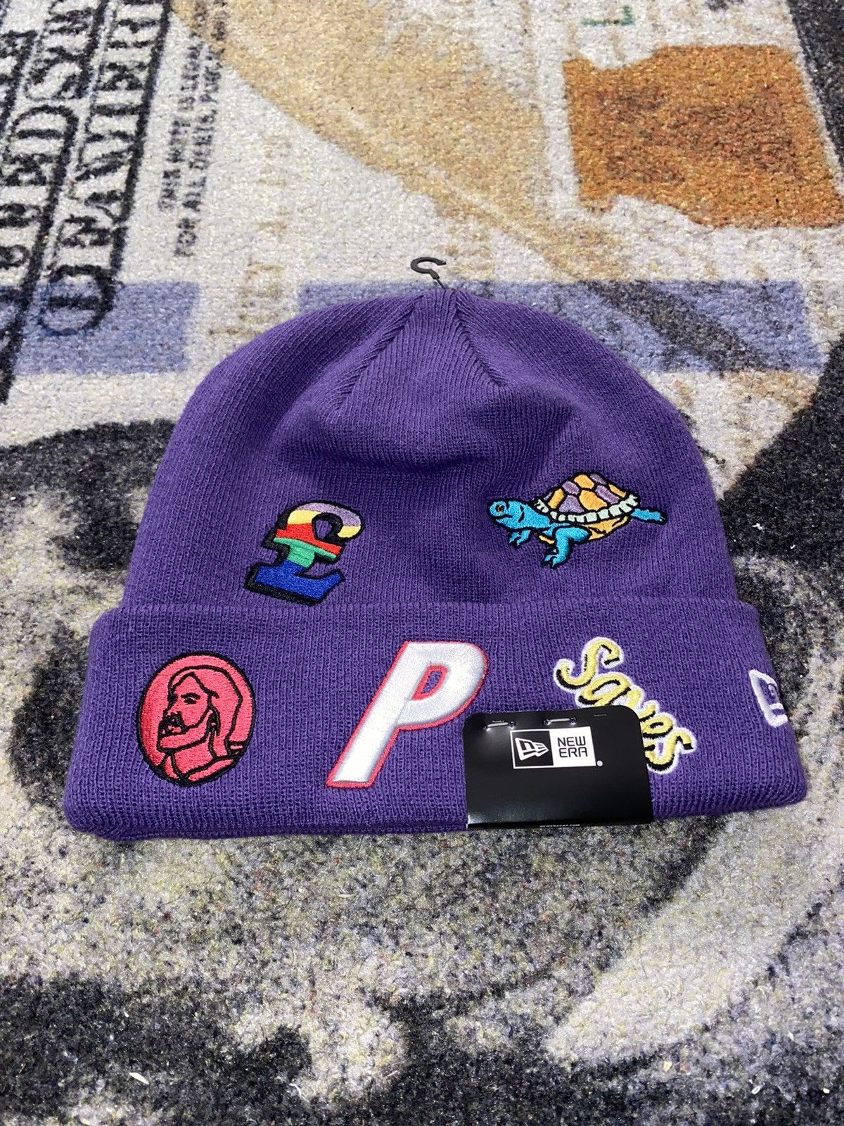 image of New Era Jesus Beanie Purple, Men's