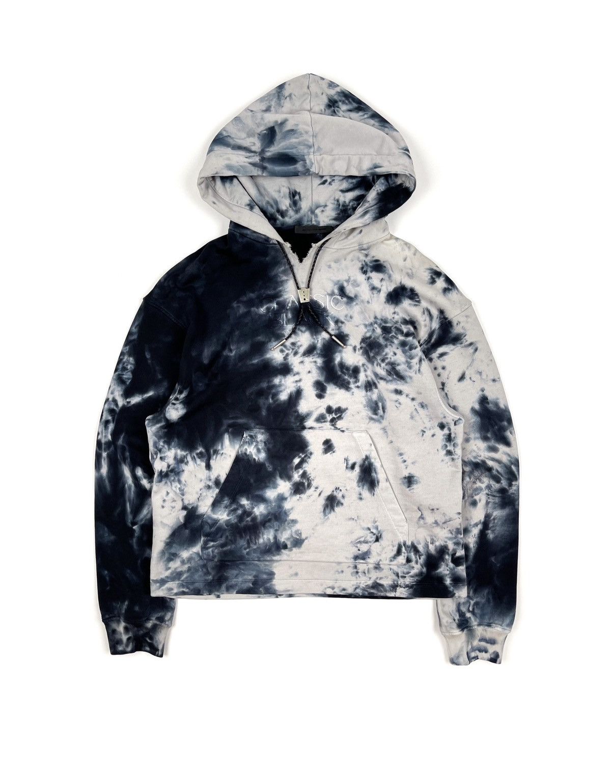 image of Alexander Wang “Classic Black” Embroidery Tie Dye Hoodie, Men's (Size Small)