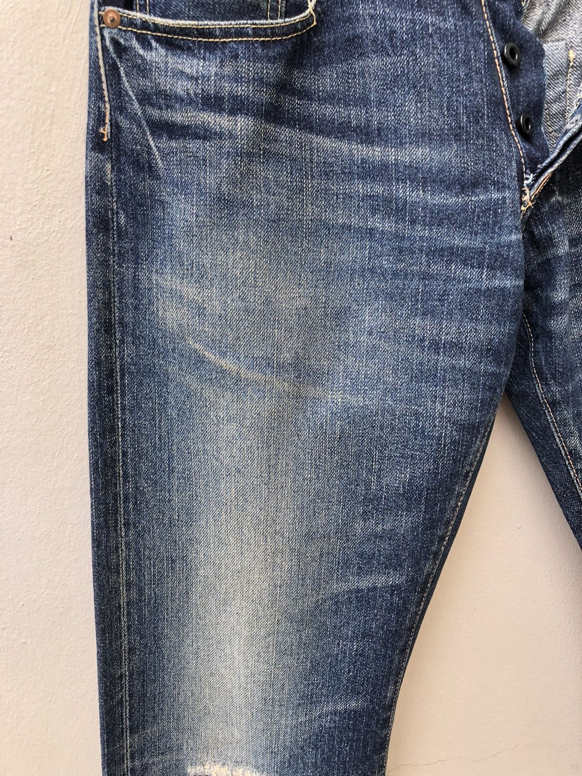 Vintage Acoustic Japan Distress Mud Denim Redline Selvedge Jeans Size US 30 / EU 46 - 11 Thumbnail
