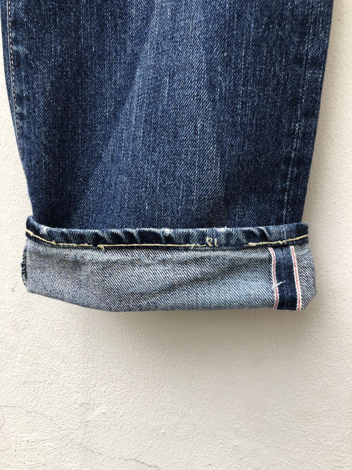 Vintage Acoustic Japan Distress Mud Denim Redline Selvedge Jeans Size US 30 / EU 46 - 16 Thumbnail