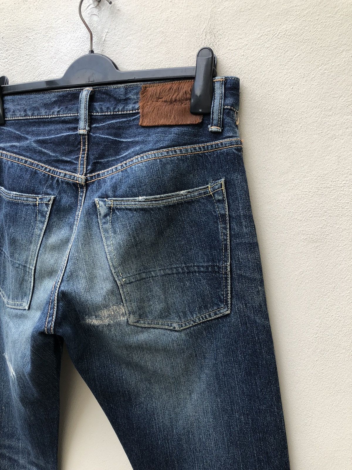 Vintage Acoustic Japan Distress Mud Denim Redline Selvedge Jeans Size US 30 / EU 46 - 20 Thumbnail