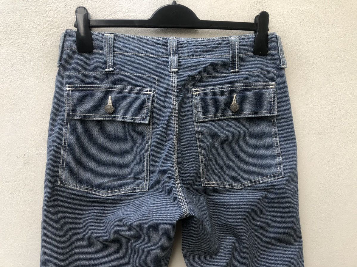 Vintage Acoustic Japan Patchwork Striped Flare Fatigue Pant Size US 31 - 13 Thumbnail