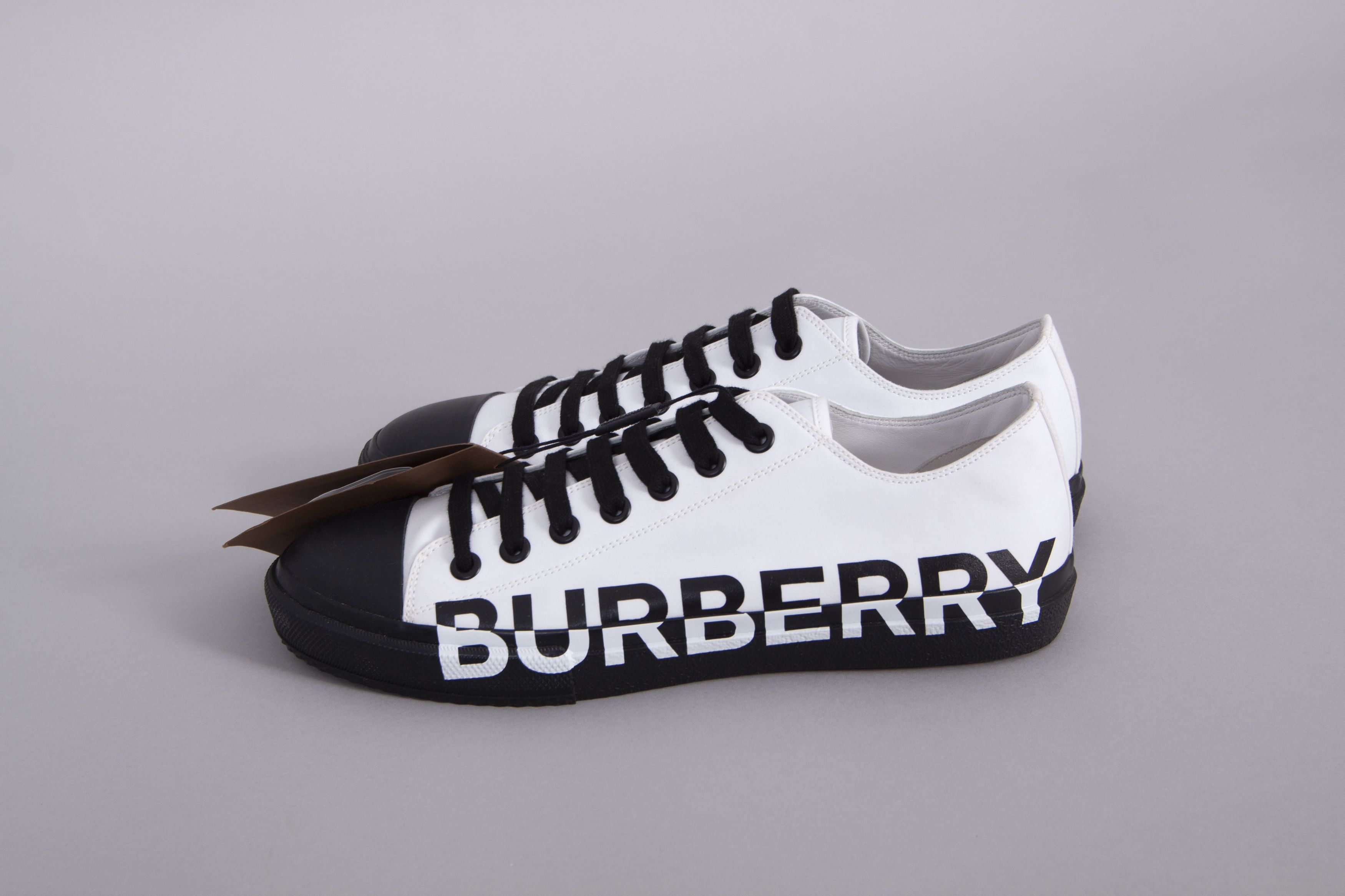 Burberry × Burberry Prorsum Burberry White Black Larkhall Logo Sneakers Shoes 41 US 8 Size US 8 / EU 41 - 3 Thumbnail