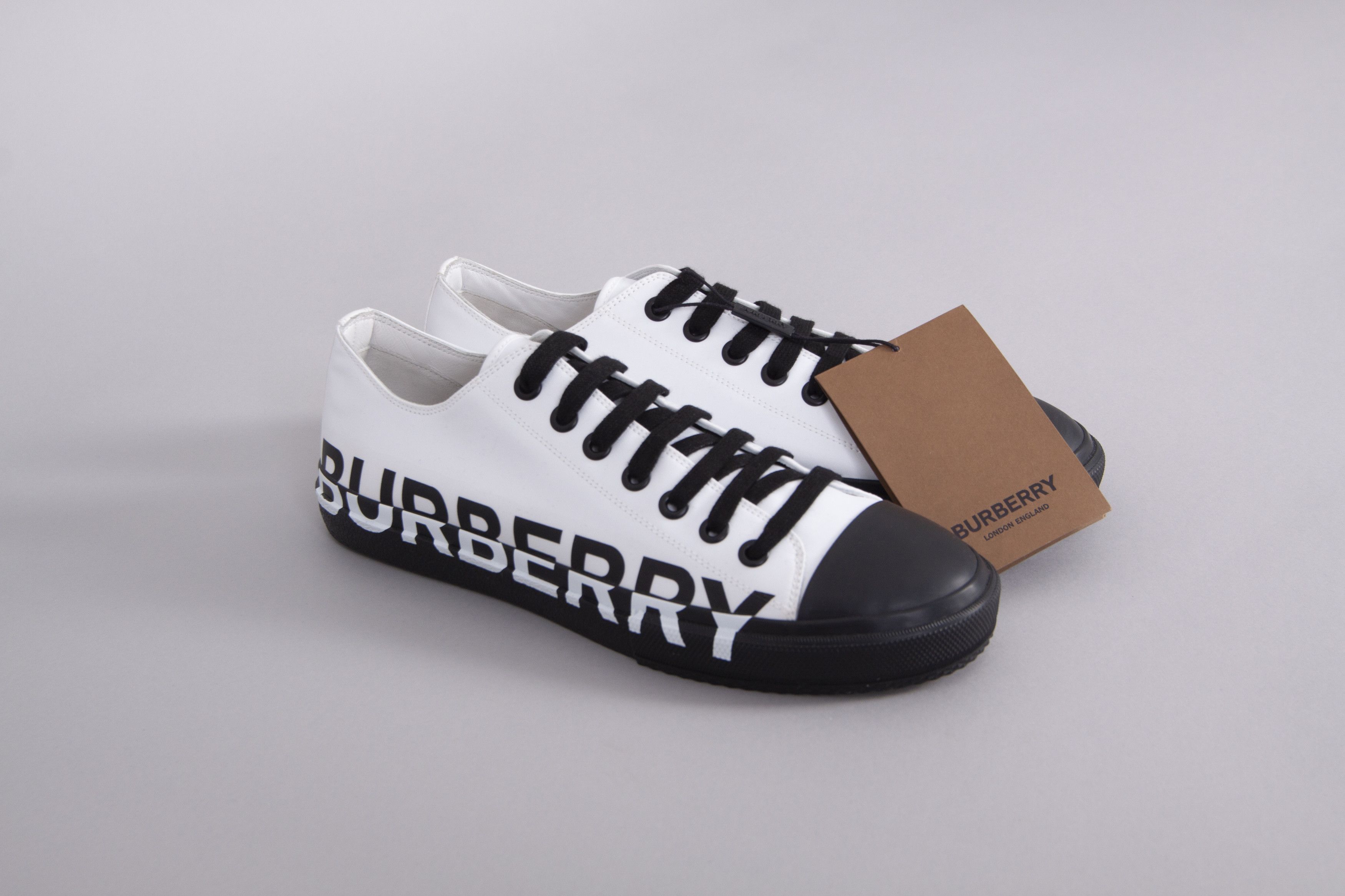 Burberry × Burberry Prorsum Burberry White Black Larkhall Logo Sneakers Shoes 41 US 8 Size US 8 / EU 41 - 2 Thumbnail