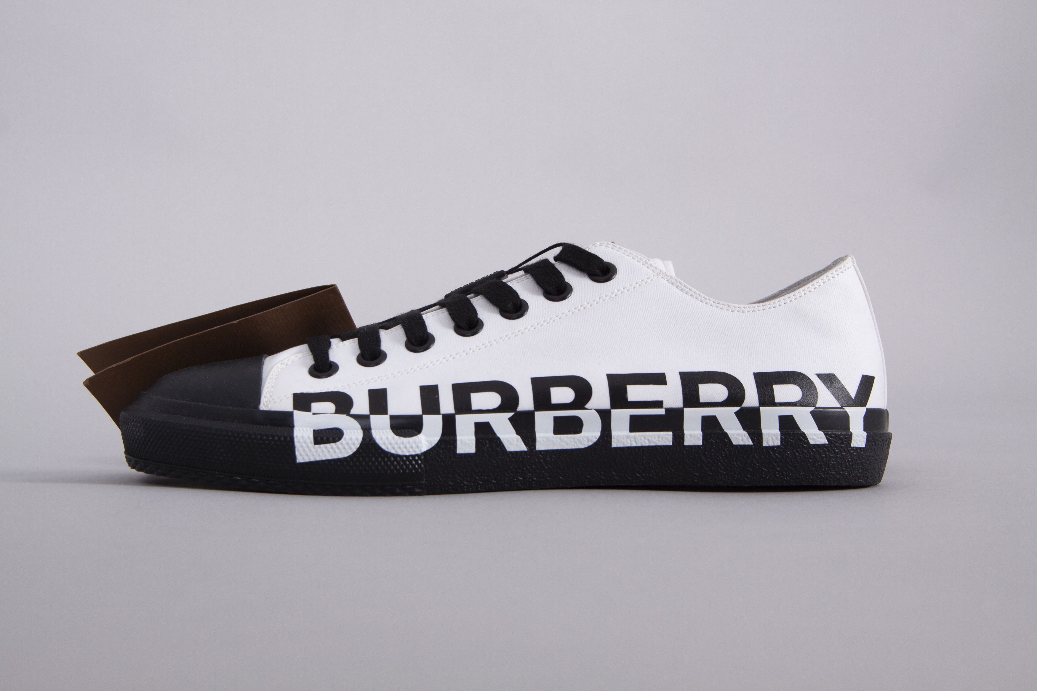 Burberry × Burberry Prorsum Burberry White Black Larkhall Logo Sneakers Shoes 41 US 8 Size US 8 / EU 41 - 4 Thumbnail
