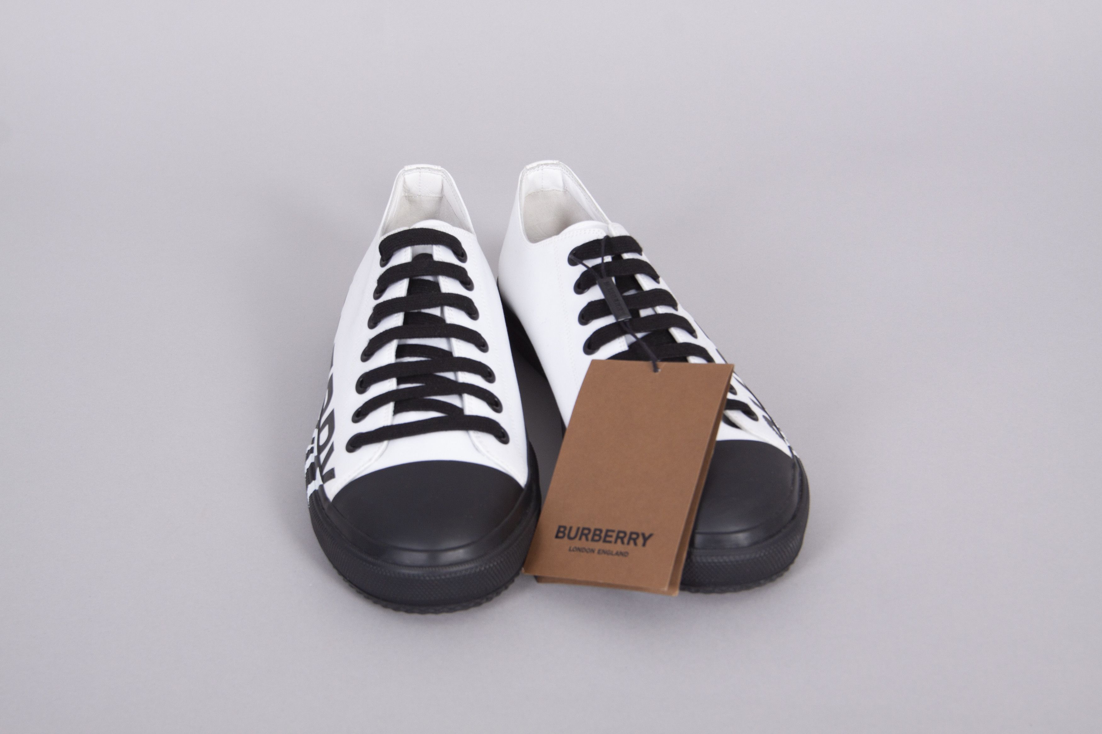 Burberry × Burberry Prorsum Burberry White Black Larkhall Logo Sneakers Shoes 41 US 8 Size US 8 / EU 41 - 5 Thumbnail