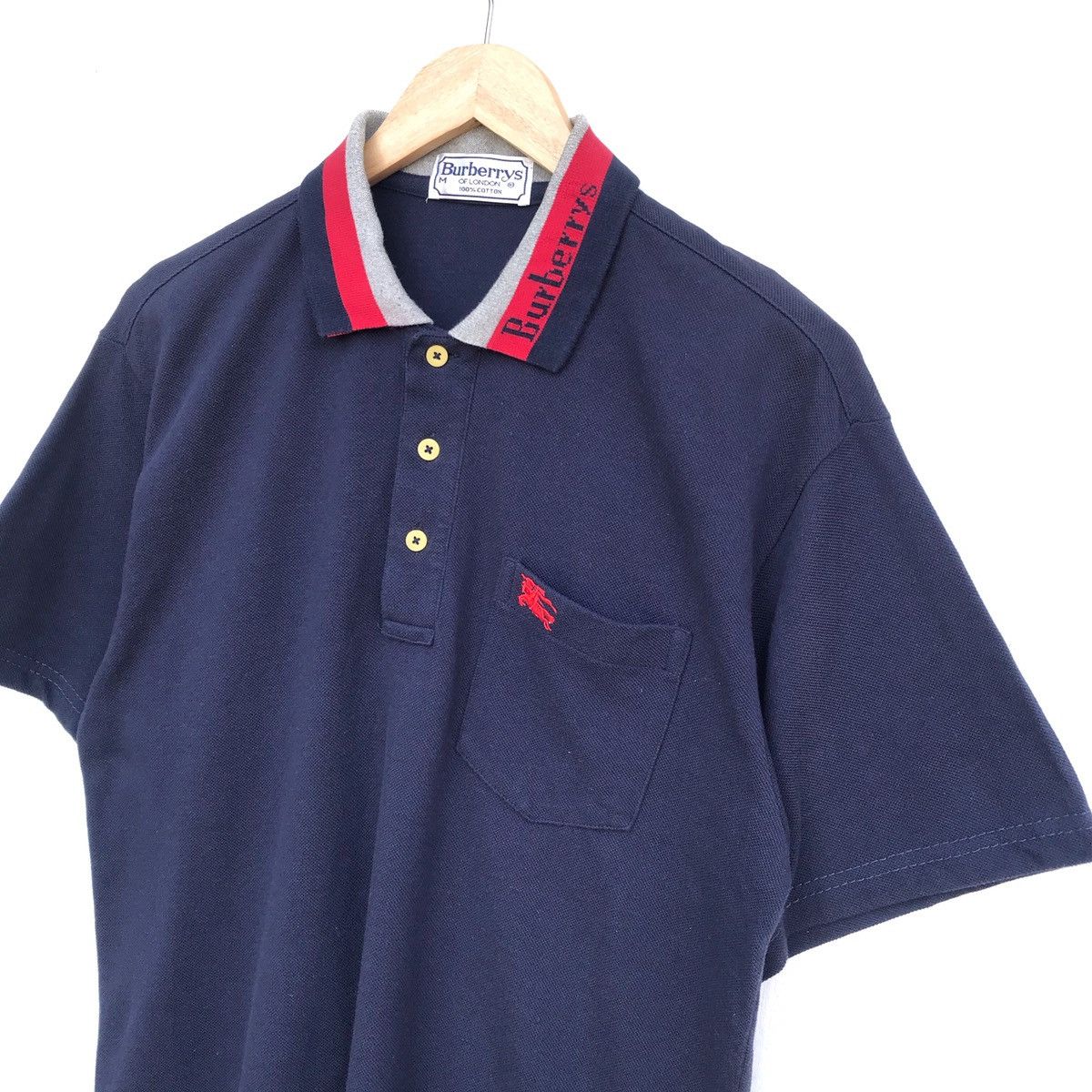 Rare Vintage Burberry polo Name spell out novacheck