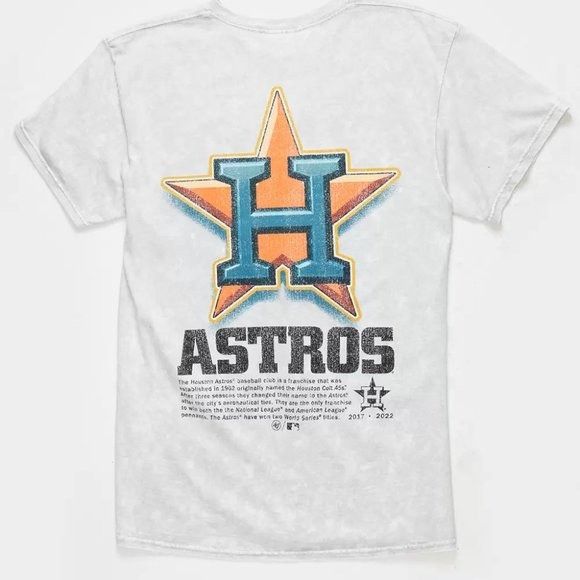 Houston Astros '47 Brand Vintage Tubular Retro 80's Logo Men's T-Shirt NWT