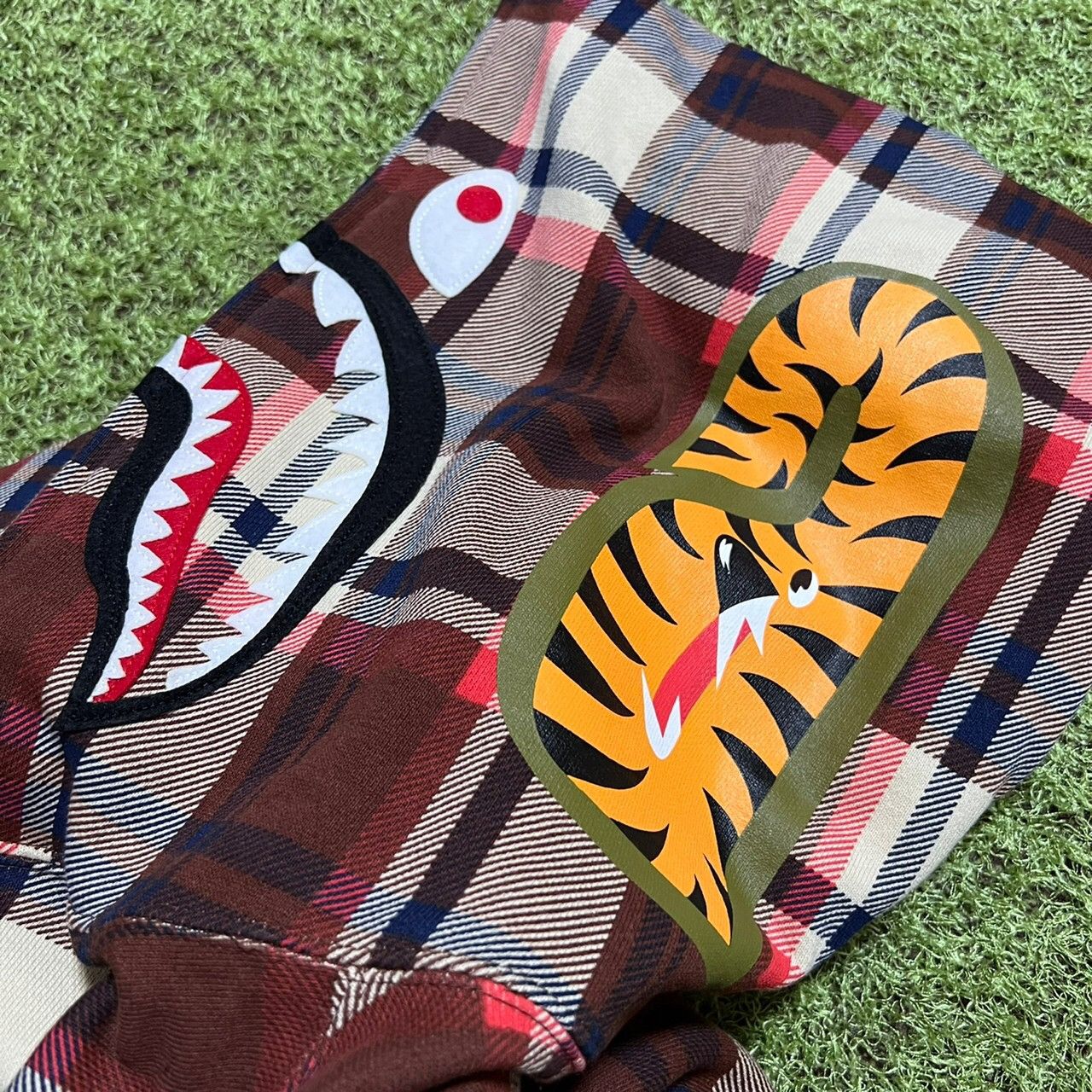 Bape 15th Anniversary Bape Check Shark Full Zip Hoodie Size US S / EU 44-46 / 1 - 4 Thumbnail