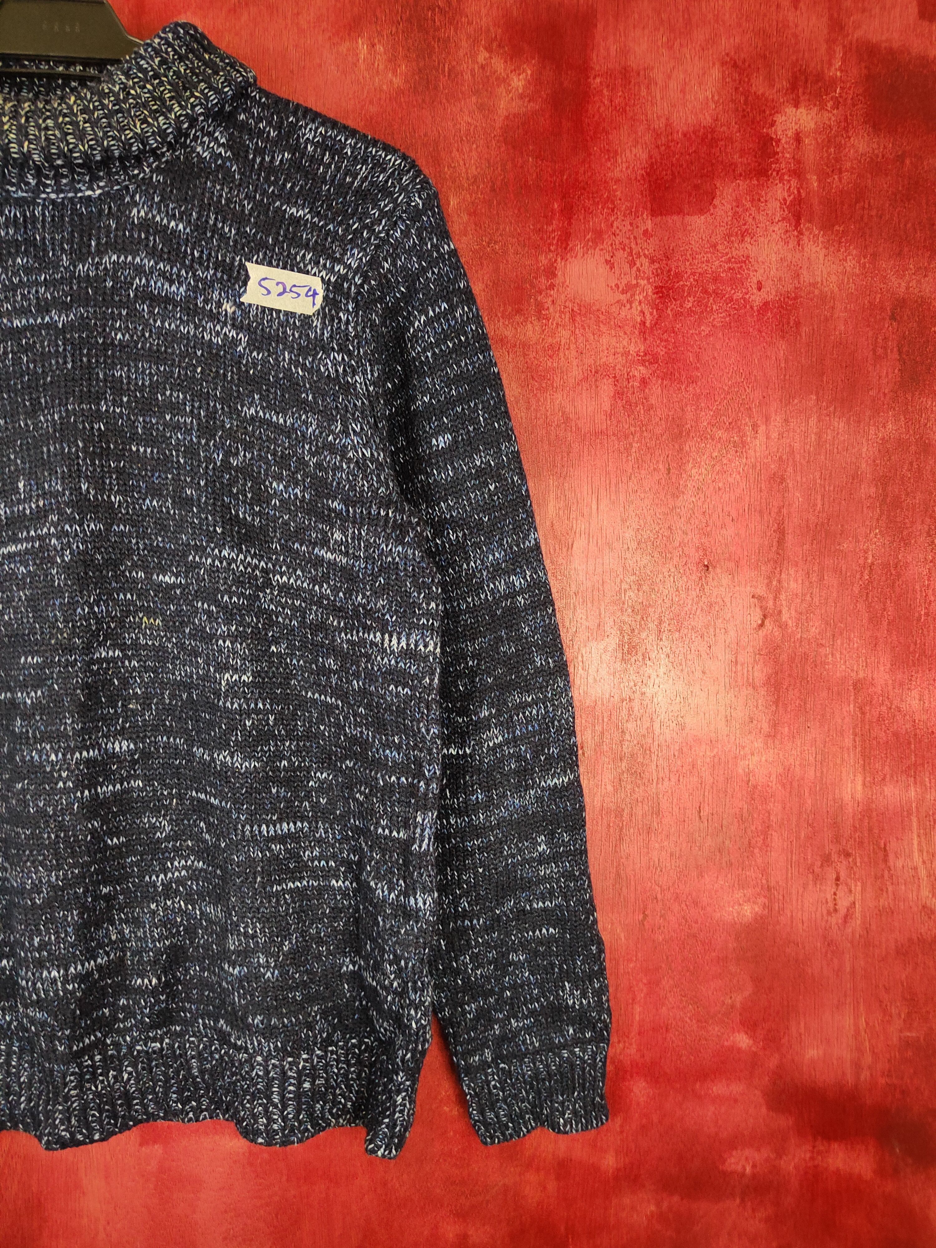 Japanese Brand Authentic Wear Dark Blue Knitwear #5254 Size US M / EU 48-50 / 2 - 4 Thumbnail