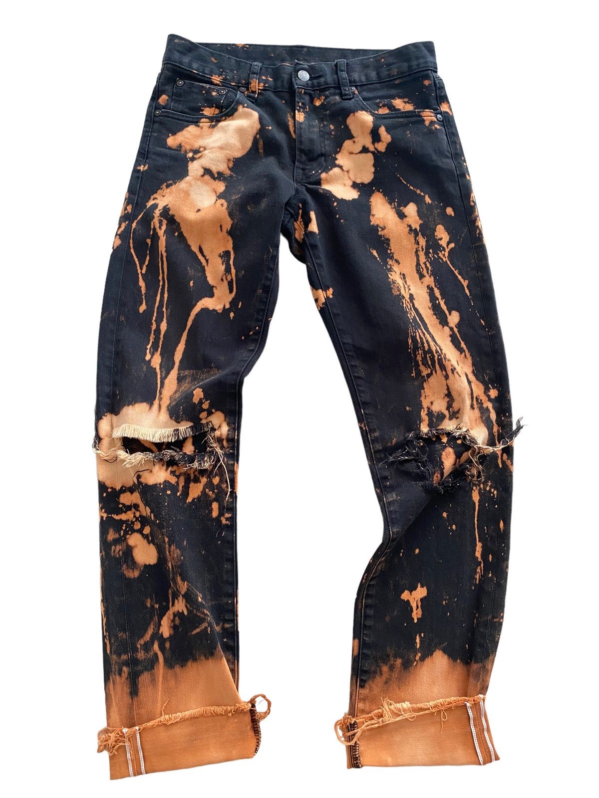 Hysteric Glamour × Japanese Brand × Uniqlo 🇯🇵UNIQLO Selvedge denim acid wash design Size US 30 / EU 46 - 14 Thumbnail